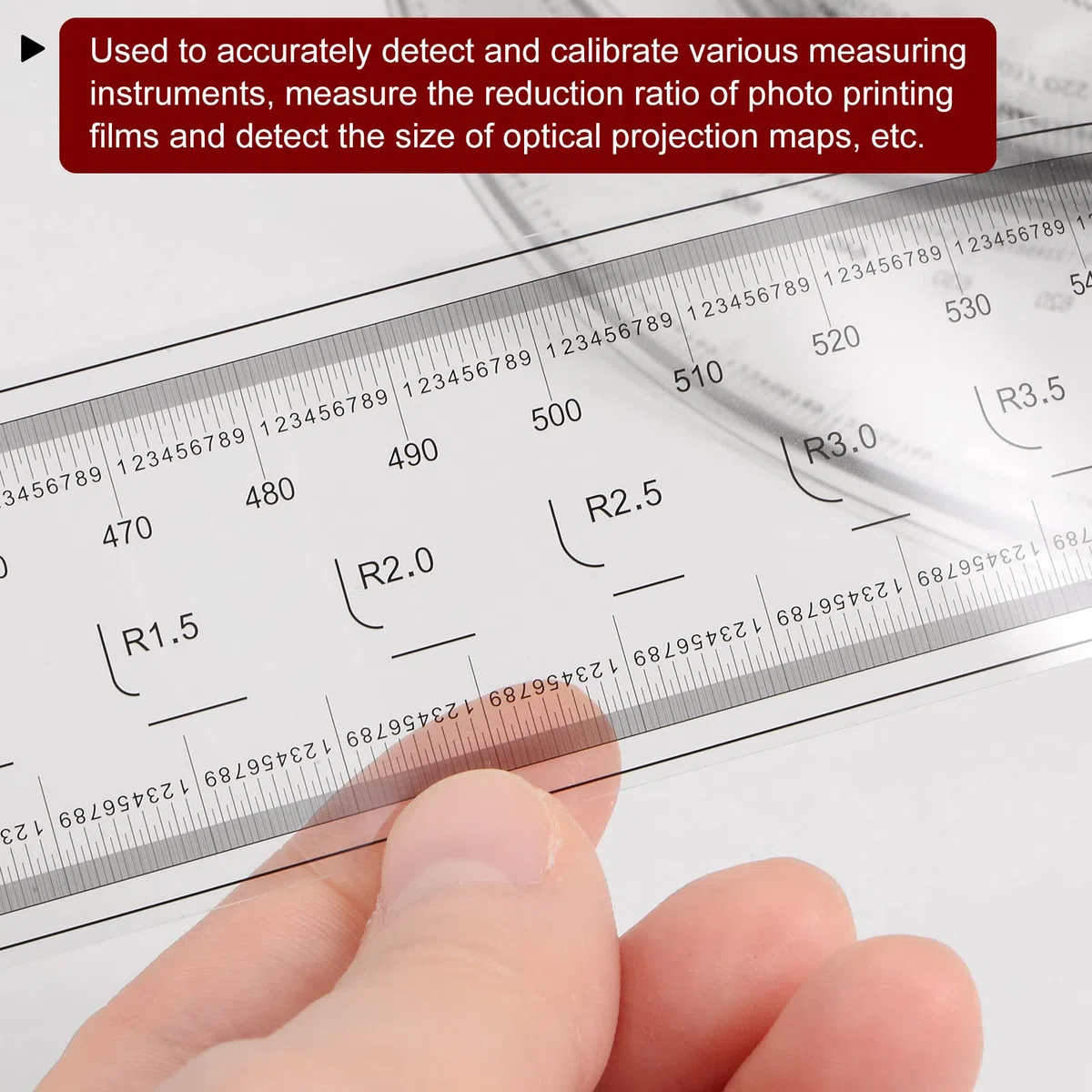 sourcing map Película Flexible Regla 200cm 0,1mm Escala con R Ángulo y Ancho Líneas PET Plástico Plegable Recta Regla Calibración Suave Regla Medición Herramienta para Fábrica, Transparente