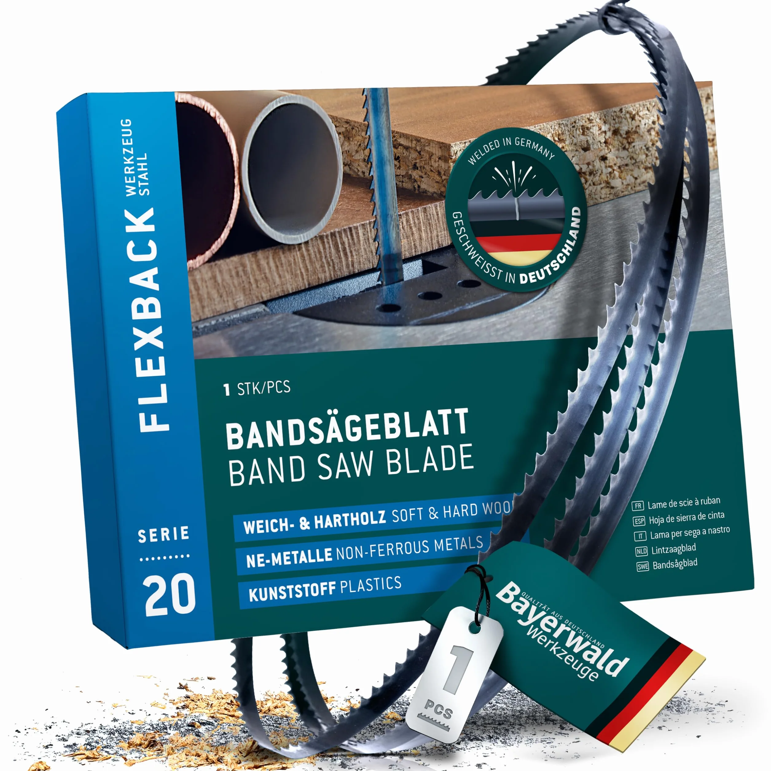 Bayerwald Flexback - Hoja de sierra de cinta (1400 x 6 x 0,65 x 14 ZpZ, 2 mm, madera y metales no ferrosos, plástico, chapas finas)