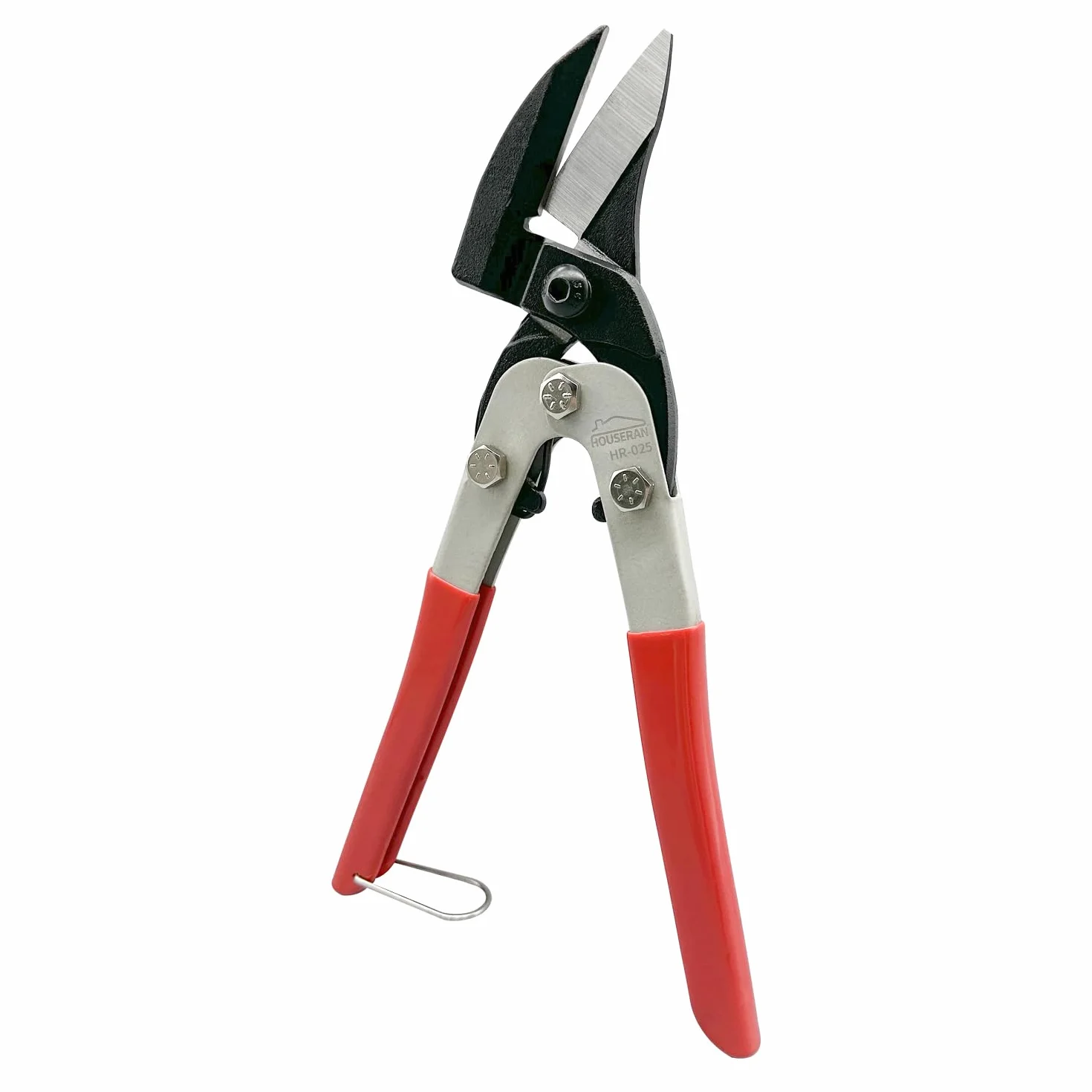 Tijeras de Chapa HOUSERAN de 260 mm, Tijeras Metálicas con Mecanismo de Bloqueo de Seguridad, para Cortar Chapa, Aluminio, Cuero, Malla Metálica, Cobre, Plástico y Placas de Plástico