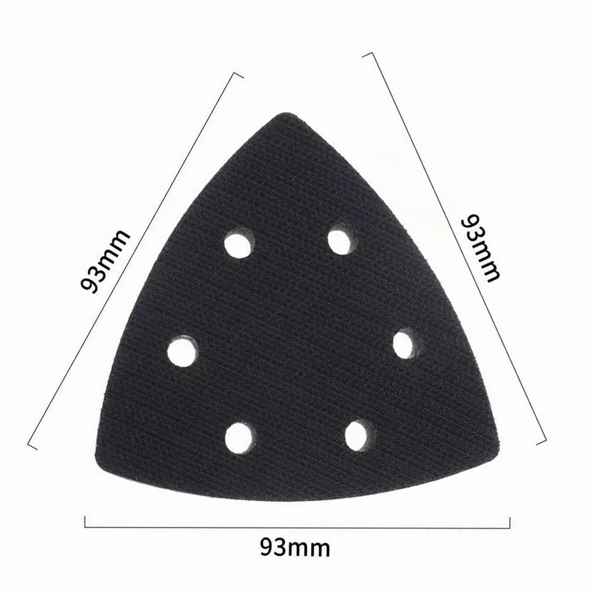 Young Wolf 4 almohadillas de 93 mm con 6 agujeros de gancho de interfaz suave triangular, almohadilla de esponja de lijado para máquinas de lijado, reducción de ruido resistente a los impactos