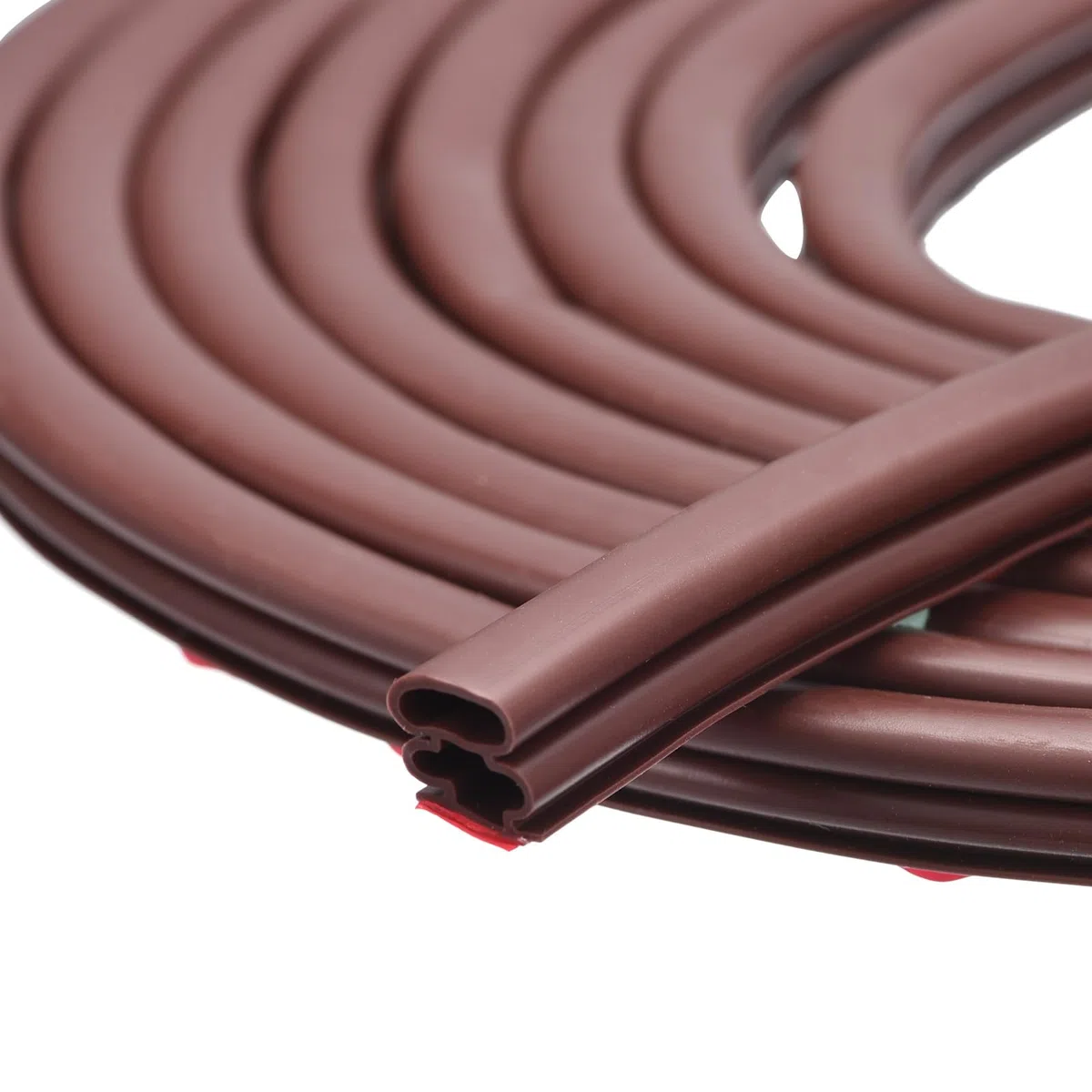 QUARKZMAN Burlete Puerta Sello Tira 3 Metros x 10mm x 15mm Auto Adhesivo Goma Sello Tira para 12-14mm Separación para Insonorización y Puerta Marco Separación Bloqueador (Marrón)