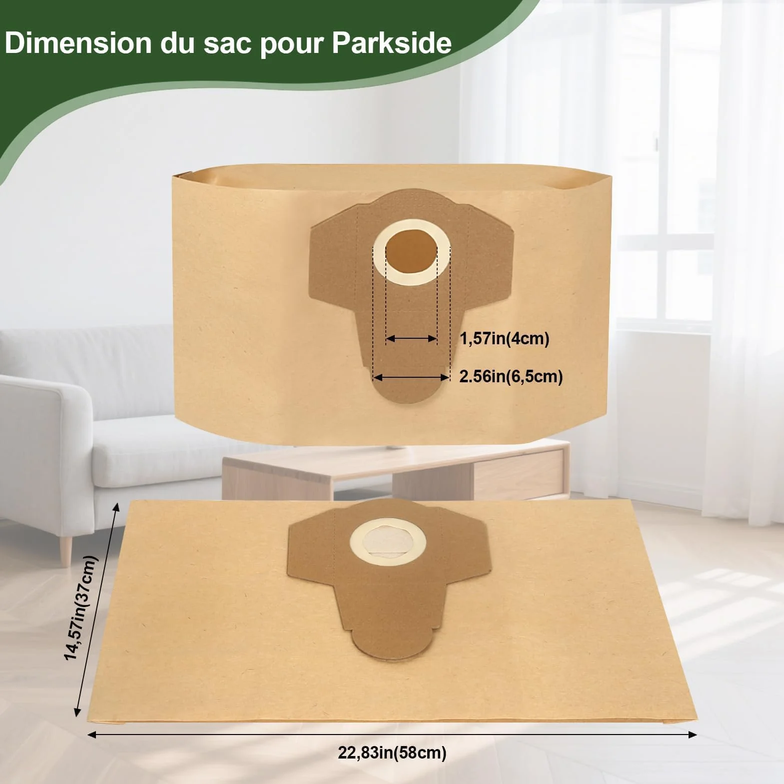 12 bolsas para aspiradora Parkside PWD 25 PWD 30 PNTS 1500 1600 A1 A2 B1 B2 B3 C1 C4 D1 E2
