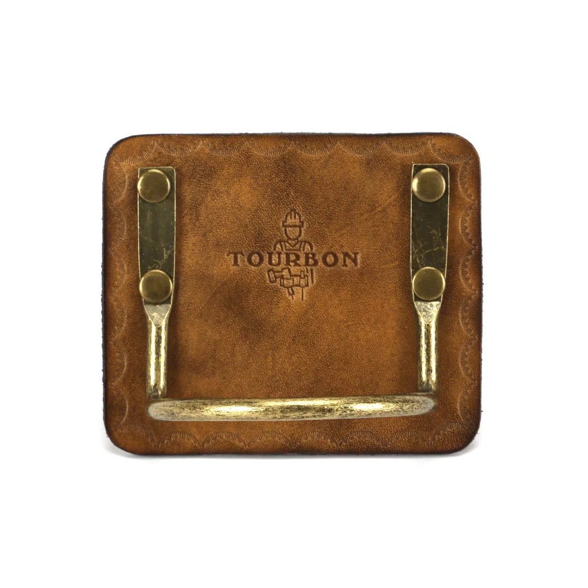 Tourbon - Soporte fijo para martillo de cuero, ligero, cortador de pinzas, herramienta de hacha, trabilla para cinturón (marrón)