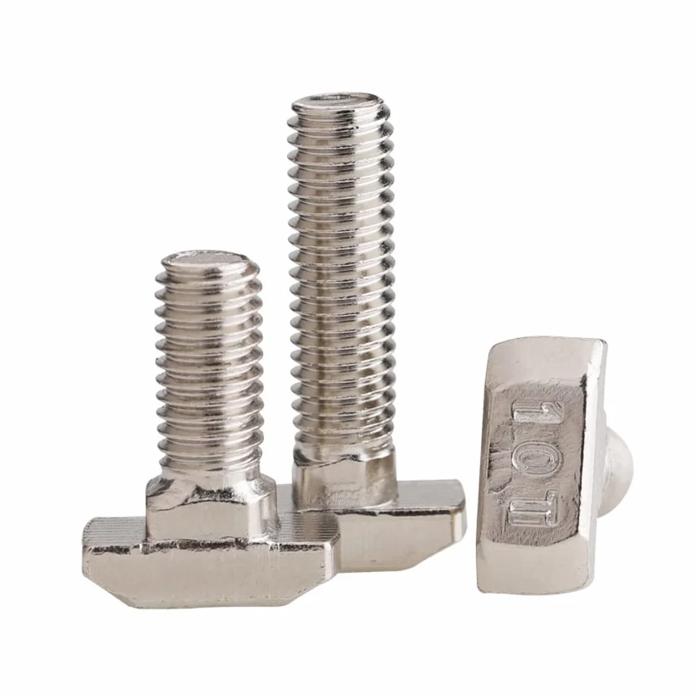 Pernos con ranura en T M6x30mm Acero al Carbono T Tornillos para Perfil de Aluminio Estándar Europea de la Serie 20/30/40/45