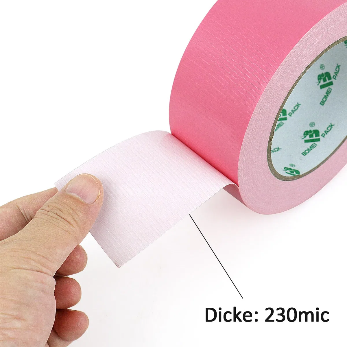 BOMEI PACK 2 Rollos Cinta americana Rosa de 50 mm x 30 m - Cinta de tela resistente adhesiva e impermeable - Para reparar, fijar, reforzar y sellar