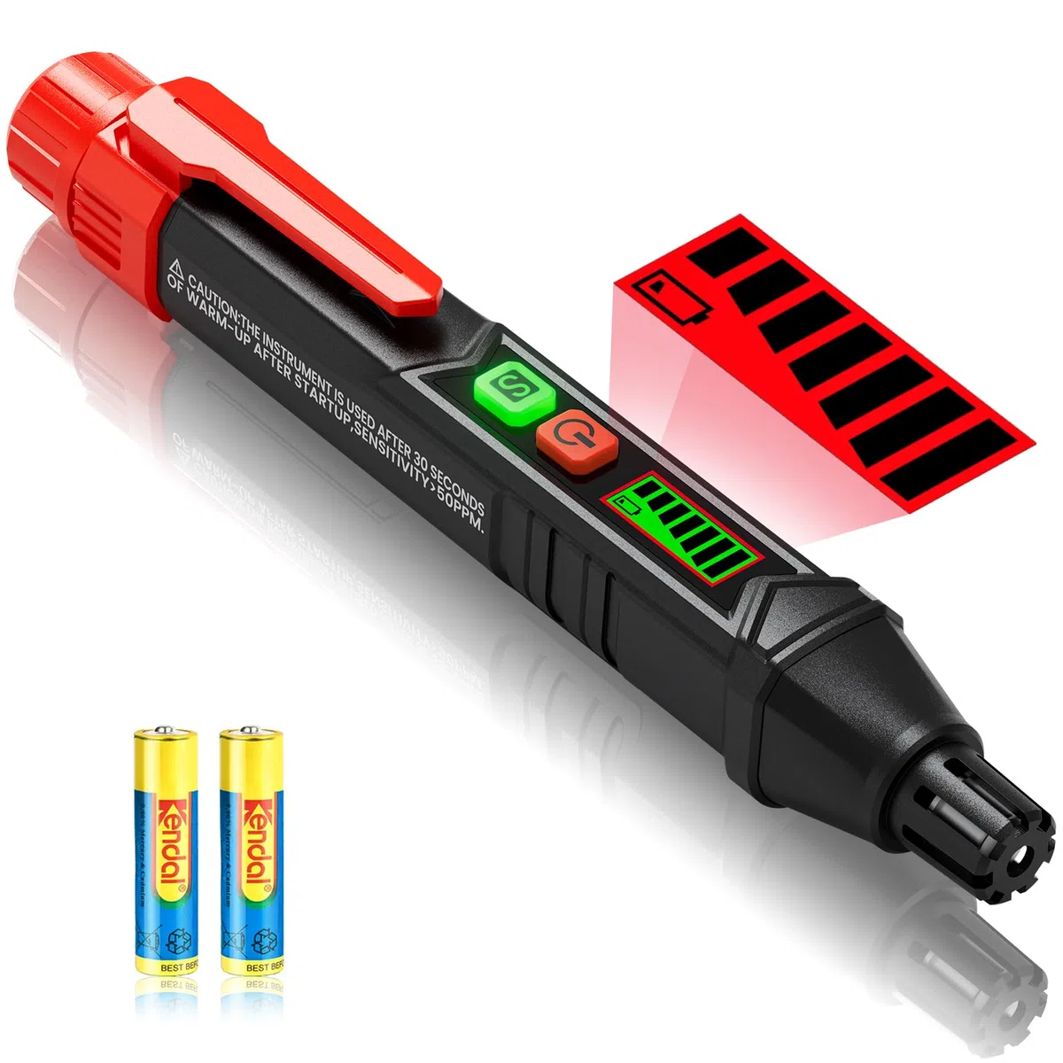 YOJOCK Detector de Gas para casa y Detector de Gas para Autocaravana - El Detector de Gas para Autocaravana detecta metano, propano y más (Rojo) (Rojo)