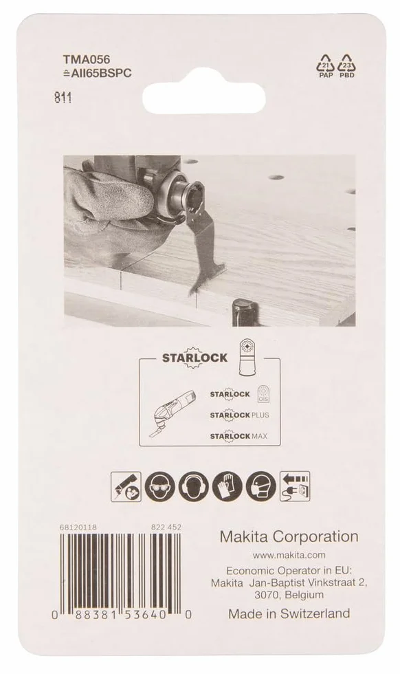 CUCHILLA INMERSION HCS 65 STARLOCK marca Makita