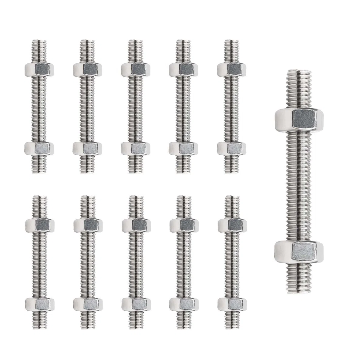 10 piezas varilla roscada M6 x 150 mm,Totalmente Varilla Roscada,Perno roscado,Varilla Roscada,Varilla Roscada Totalmente,Varillas Roscadas Derechas,Aplicable a diversos escenarios industriales.