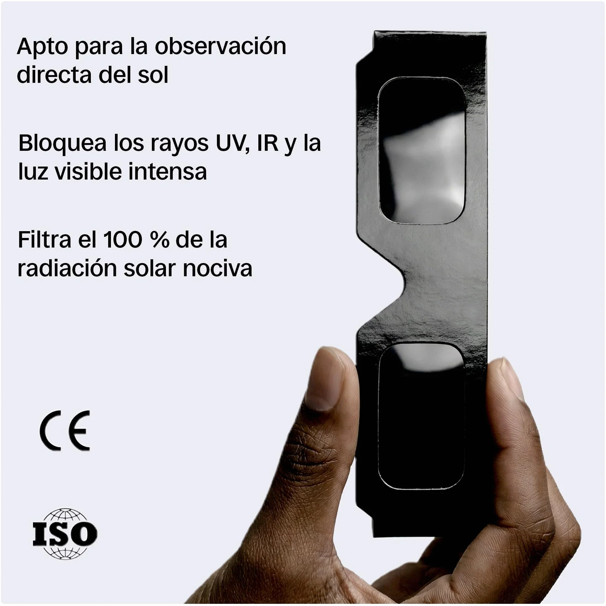 ORRO 37MM Classic Gafas para Eclipse Solar Pack de 6, Blanco, Protección Ocular Certificada, Probadas EN ISO 12312-2:2015, Marcado CE para Observación Directa Segura del Sol