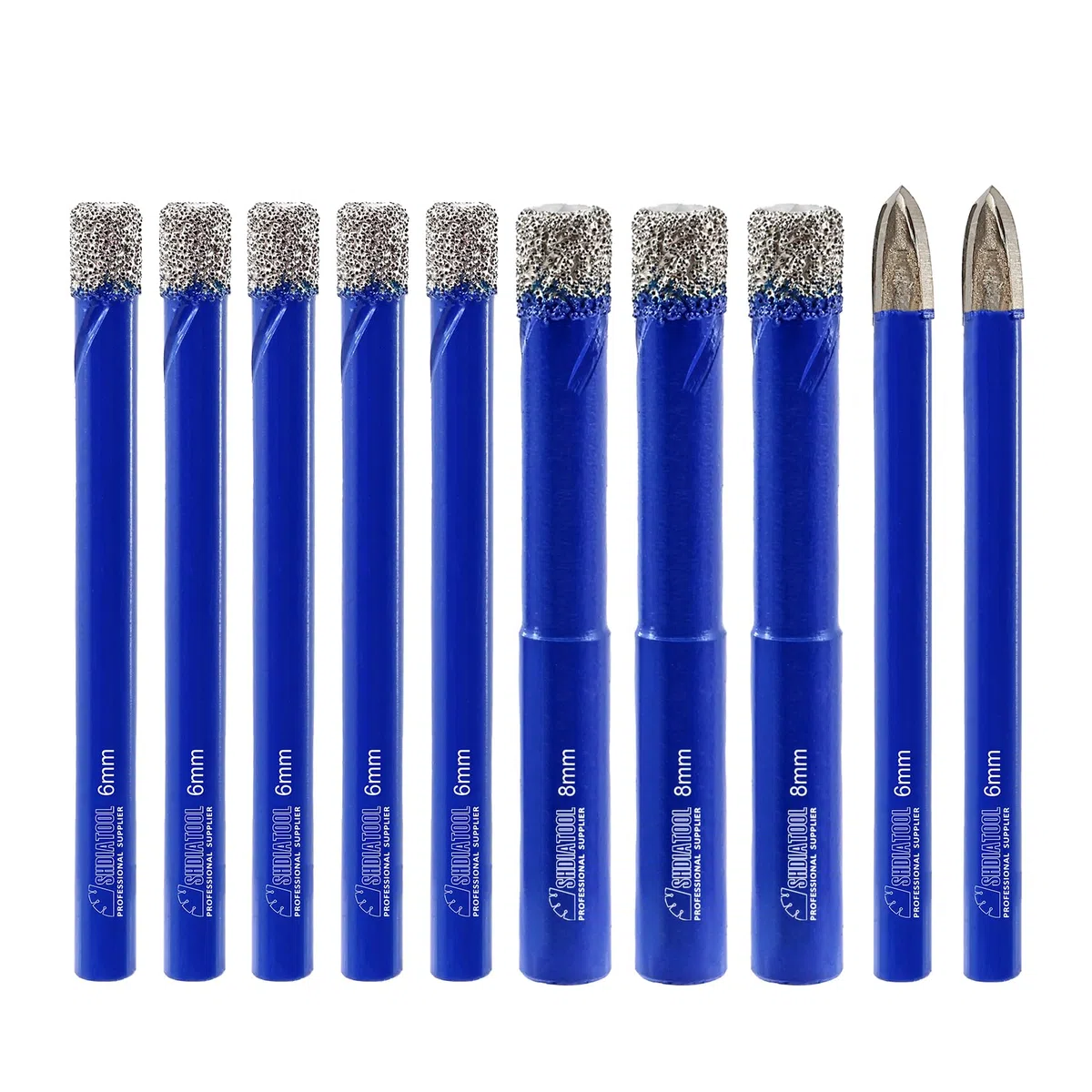 SHDIATOOL Brocas de diamante 6mmx5 8mmx3 con punta de carburo de perforación 6mmx2, Brocas sacanúcleos con vástago