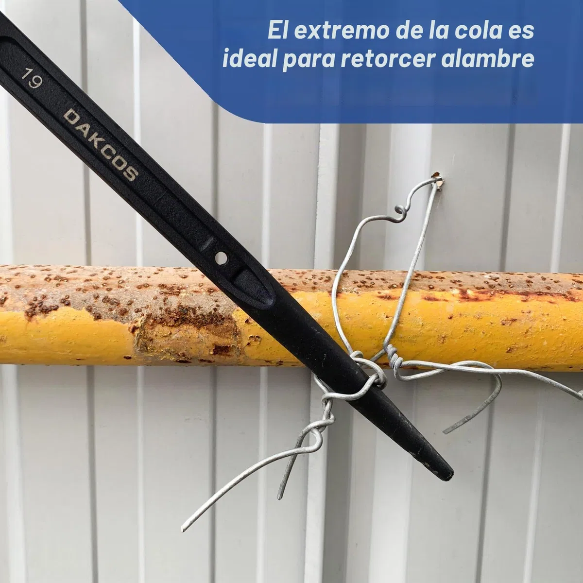 DAKCOS Llave de Carraca de Andamio 19/22 mm Derecha/Izquierda, Reversible, Negro
