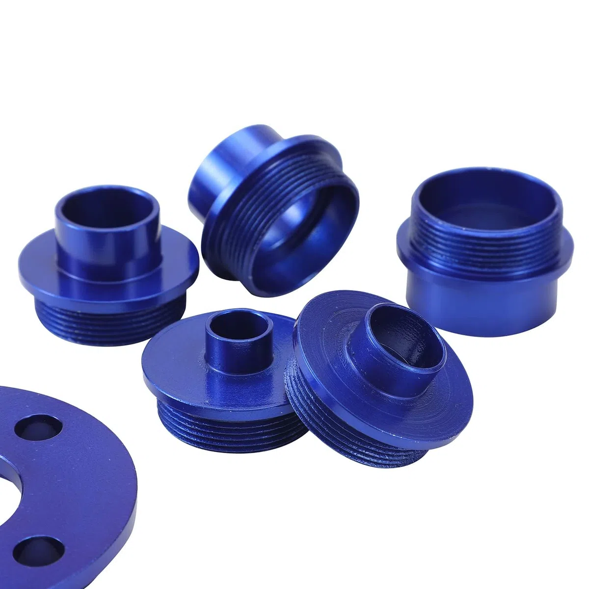 KATSU Juego de Bujes de Guía de Enrutador de Aleación de Aluminio 10 Piezas 10-30mm Métrico Plantilla de Enrutador de Alta Precisión Tuerca de Bloqueo y Kit de Adaptador 105438