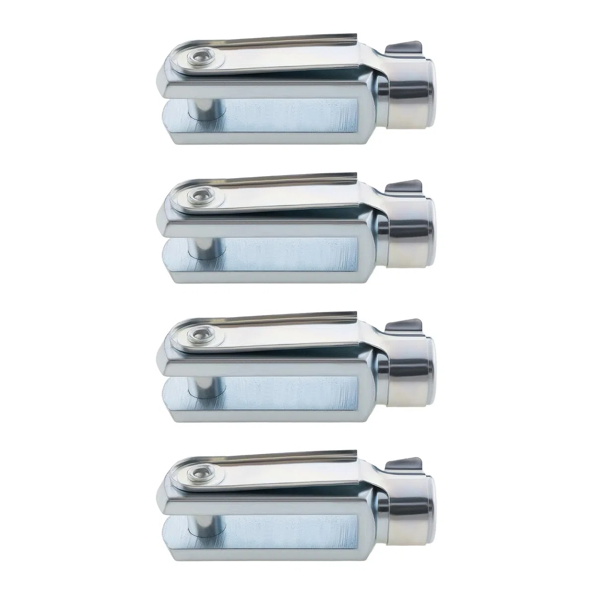 4 horquillas M6 largas con pasador de resorte, rosca derecha, cilindro de aire, extremo hembra, conector en Y, 43 mm de longitud