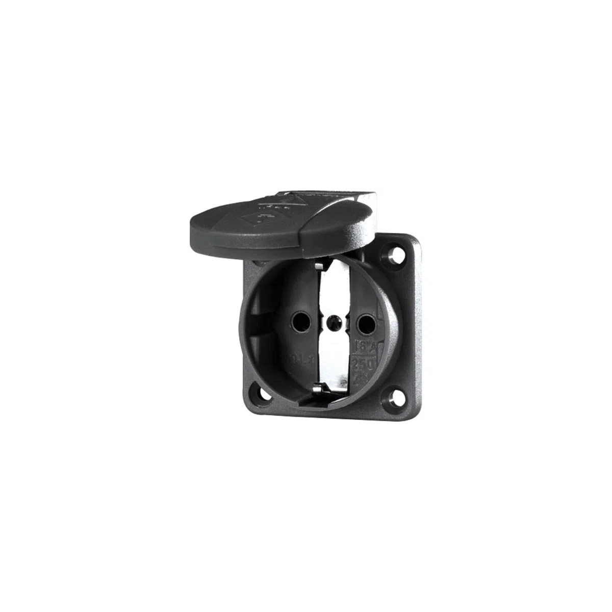 Mennekes 10437 - Base schuko empotrar negra referencia 11032