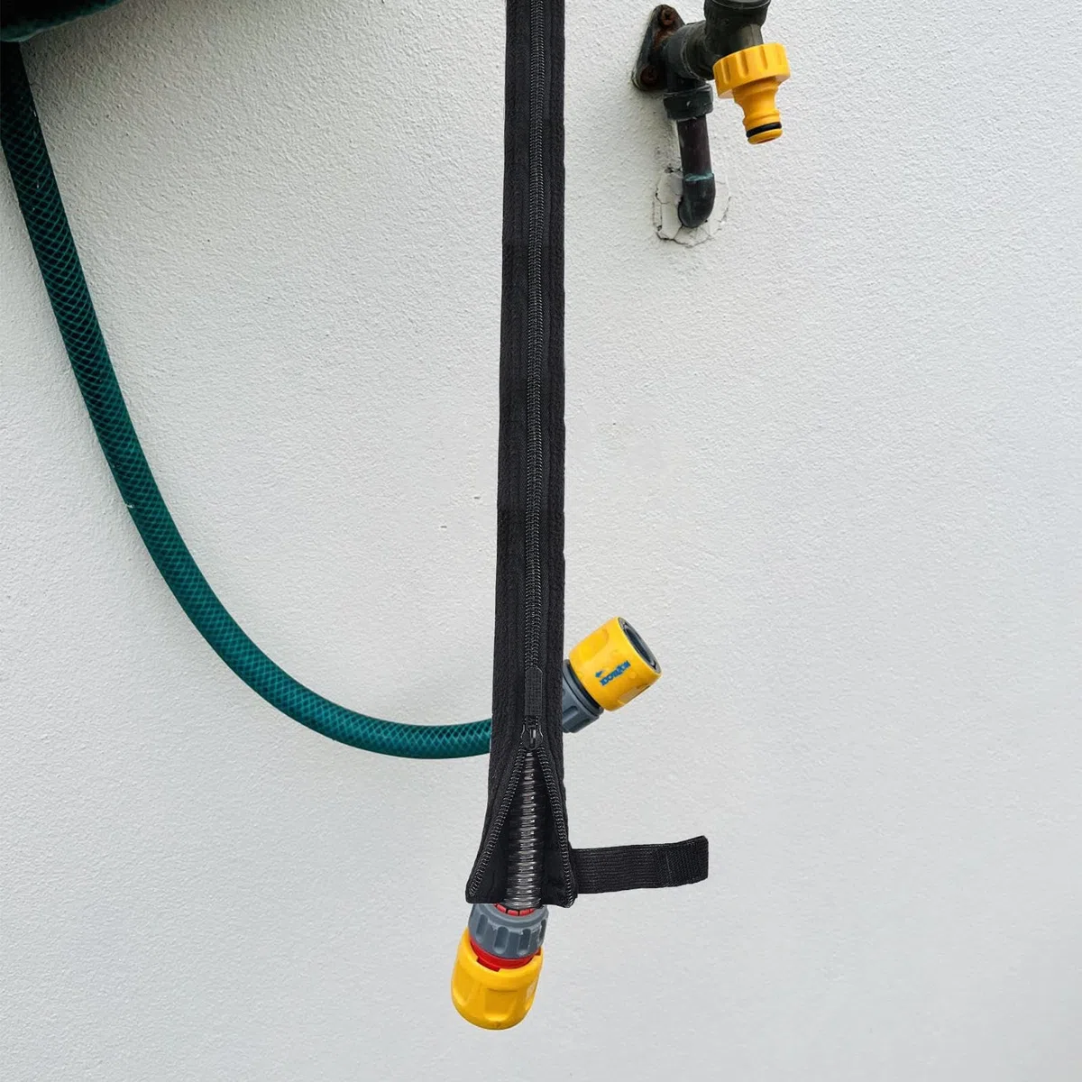 Funda de tubo respirador | Funda de tubo respirador fácil de instalar y limpiar, envoltura aislada con calefacción con cremallera de longitud completa para reducir el ruido, evitar lluvias, a prueba