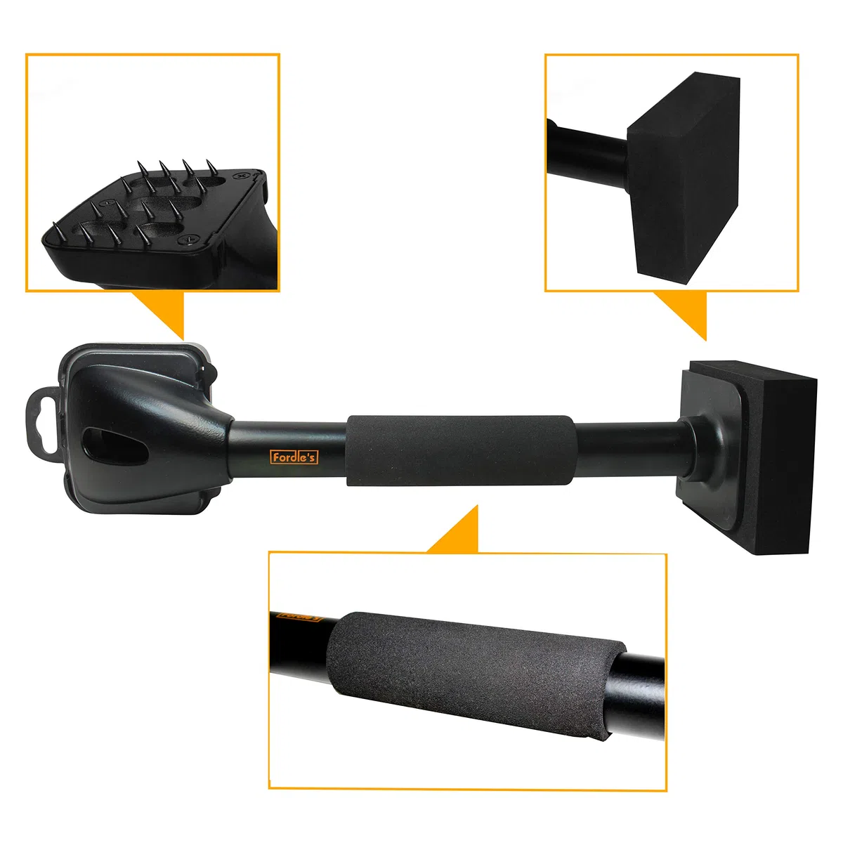 Fordle’s Knee Kicker Carpet Stretcher - Herramienta de Colocación de Alfombras - Trabajo Pesado - Almohadilla y Mango de Espuma Suave - Viene con Almohadillas para las Rodillas