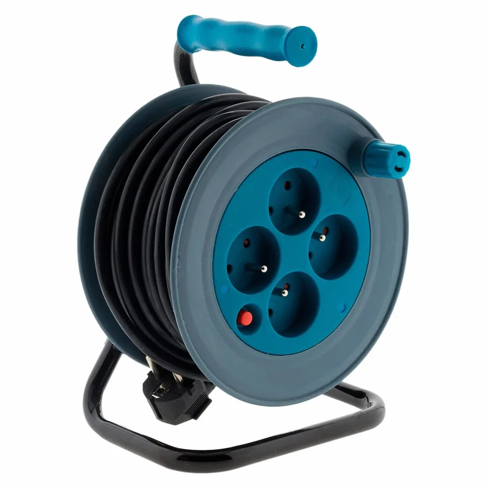 Zenitech Carrete doméstico 15m 3G1 mm² Azul