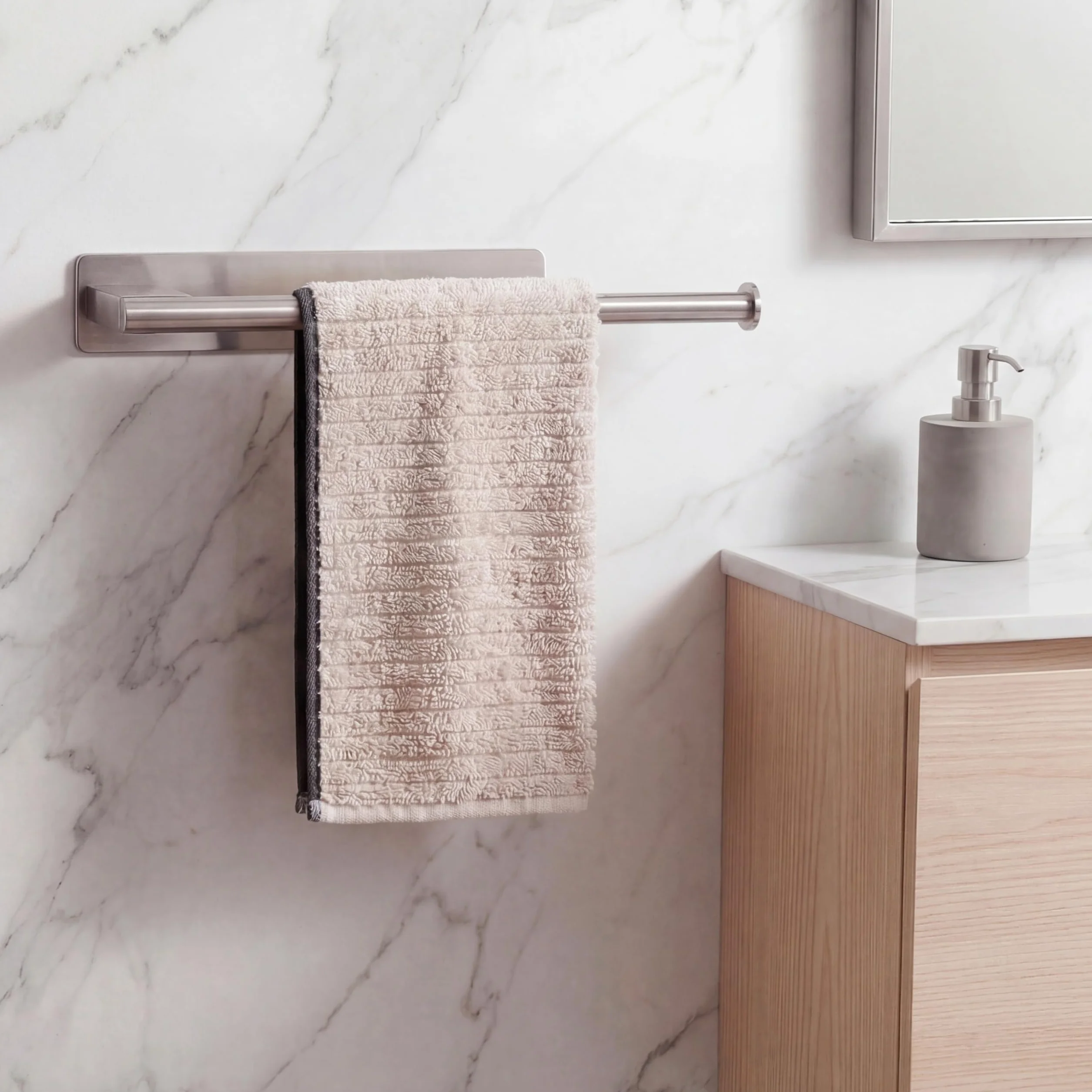 Toalleros de Baño sin Taladro Extensible 25-39 cm Acero Inoxidable 304 Adhesivo