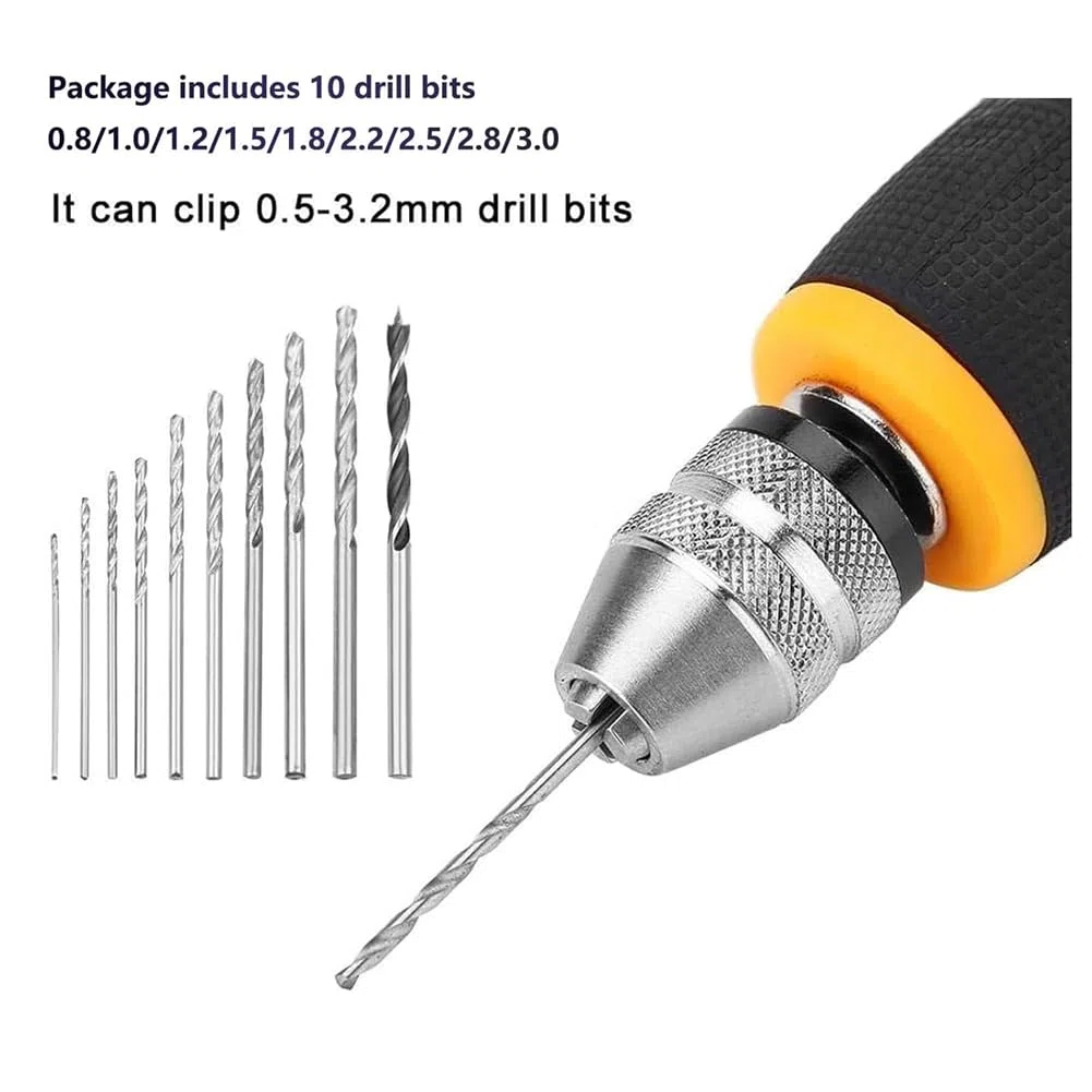 Taladro Manual Mini Taladro de Mano Conjunto De Herramientas Portátiles, Taladro De Mano Pequeño, Taladro De Mano Para Trabajo De Madera Modelo