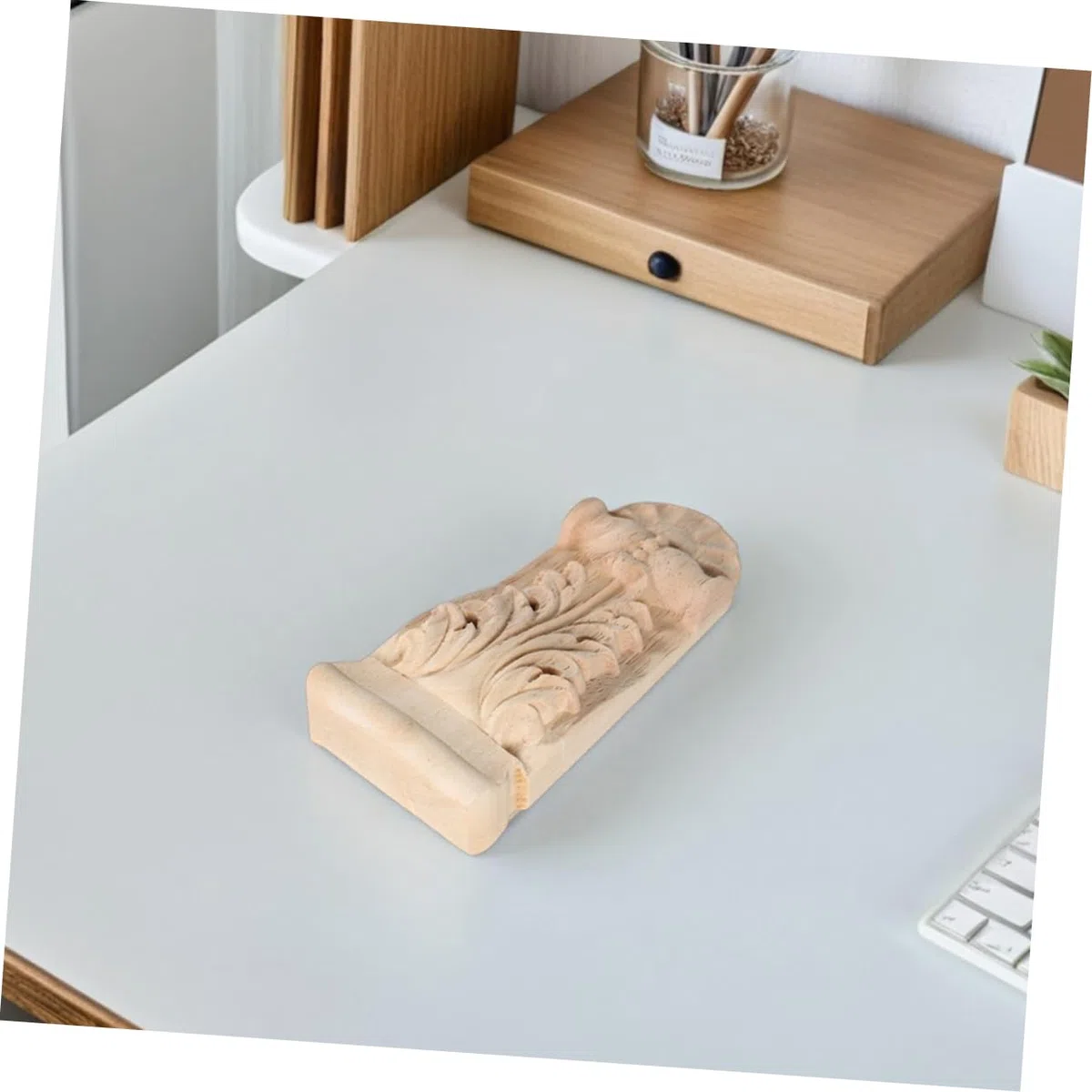NUOBESTY 2 Piezas Ménsula De Capitel De Madera Tallada Decoración Europea Para Muebles Apliques De Madera Para Esquinas De Estantes Para Decoración Del Hogar