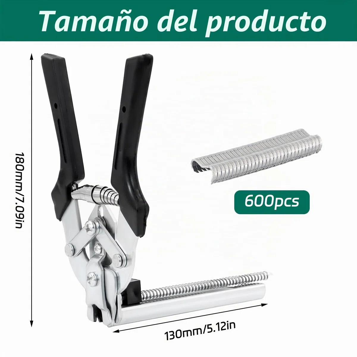 Alicates para salchichas con 600 clavos M, alicates para salchichas, alicates para anillos Hog, adecuado para vallas, jaulas y muebles