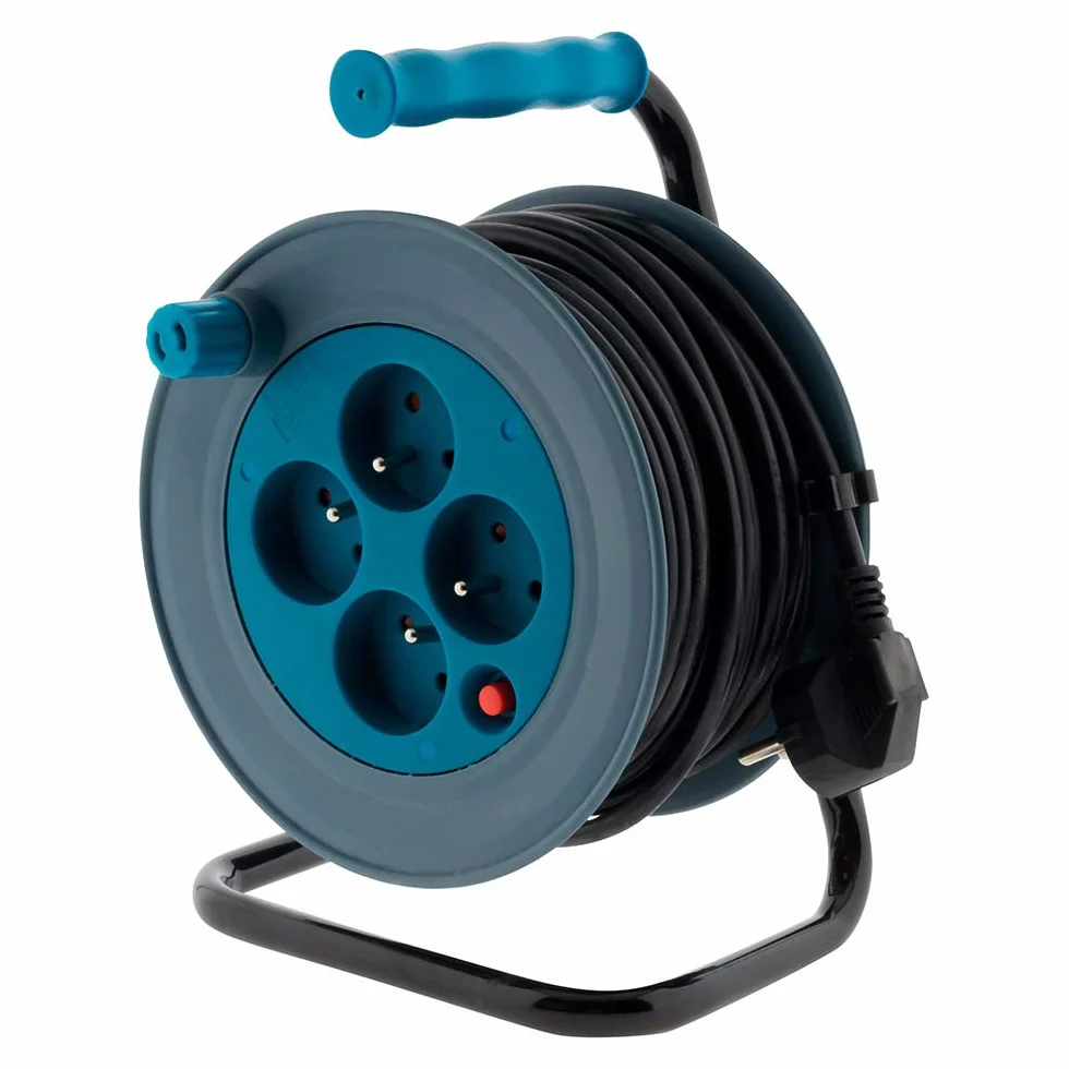 Zenitech Carrete doméstico 15m 3G1 mm² Azul