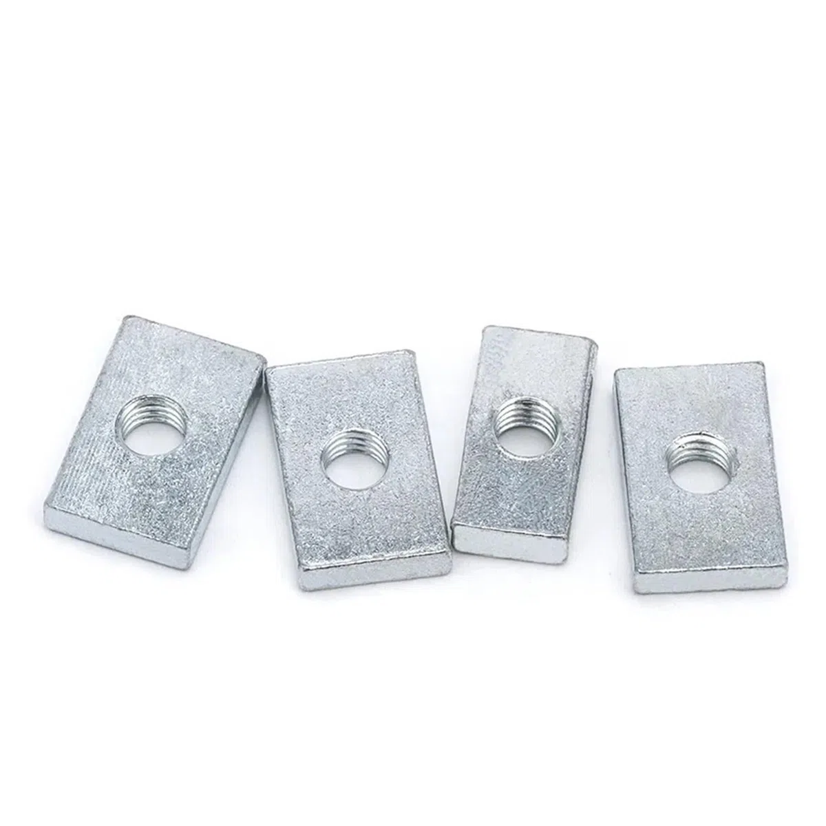 10-50 Uds M3 M4 M5 M6 M8 tuerca cuadrada tuercas rectangulares tuercas de bloque deslizante delgada accesorio de perfil de aluminio de acero al carbono Chapado en Zinc(10pcs,M8x18x14x4mm)