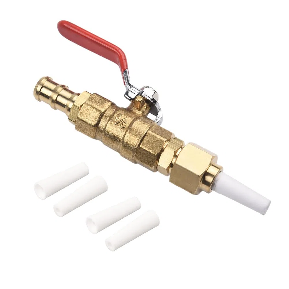 Kit De Montaje De Boquilla De Chorro De Arena De Cerámica con Conector De Válvula De Bola De Latón para Proyectos De Bricolaje, 4 Puntas De Alúmina (2,4/2,7/3,2/3,6 Mm)