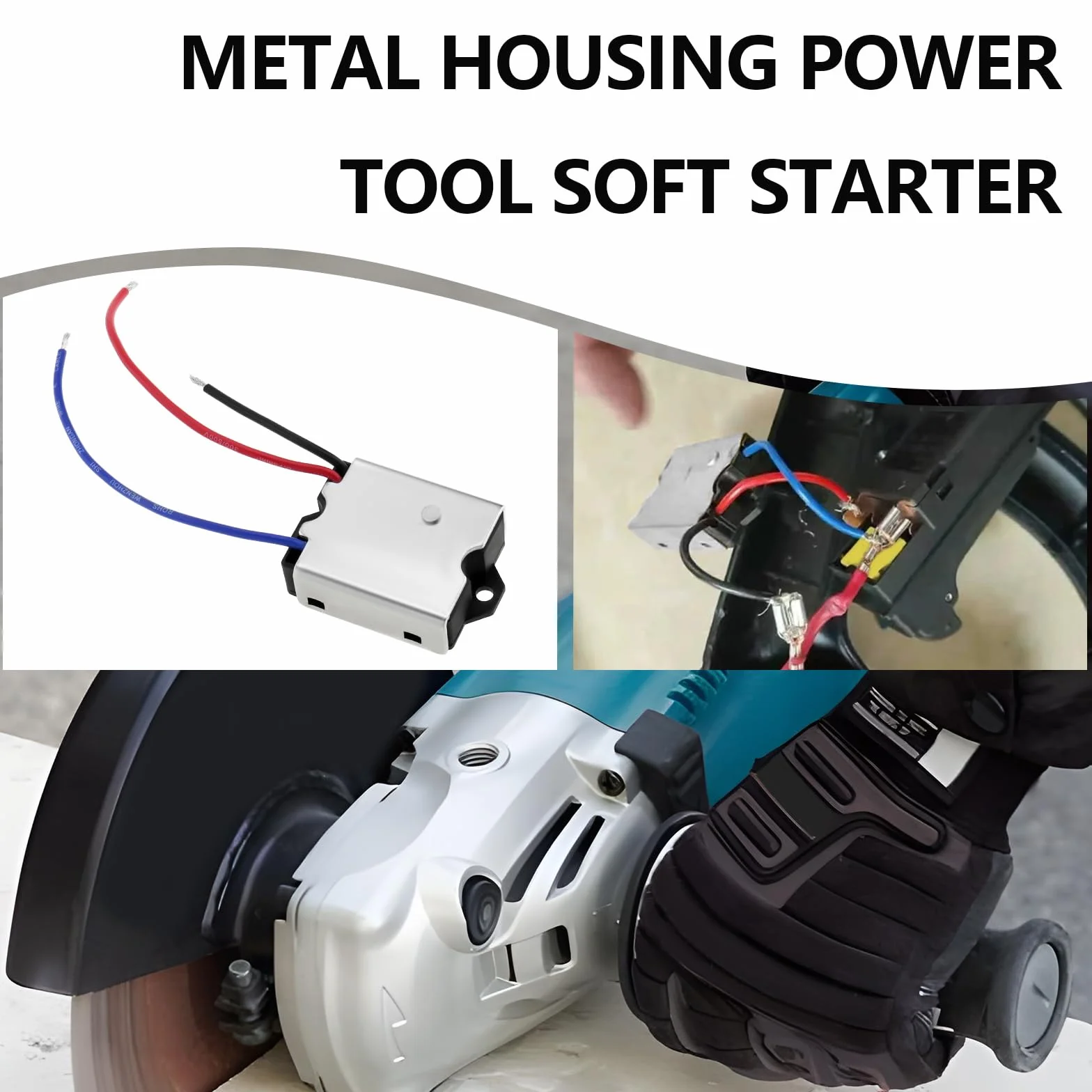 Módulo de Arranque Suave para Herramientas Eléctricas 16A 3600W para Sierra de Mesa Sierra Ingletadora Amoladora Angular Compatible con Makita Compatible con Dewalt Compatible con Bosch