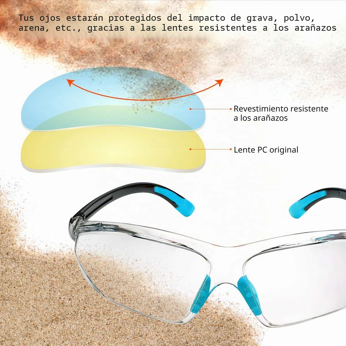 SAFEYEAR Mujer Gafas de Seguridad antirrayas, EN166, Certificación SG003, Antivaho, Protección UV, para Mujeres, Antivaho, Z87