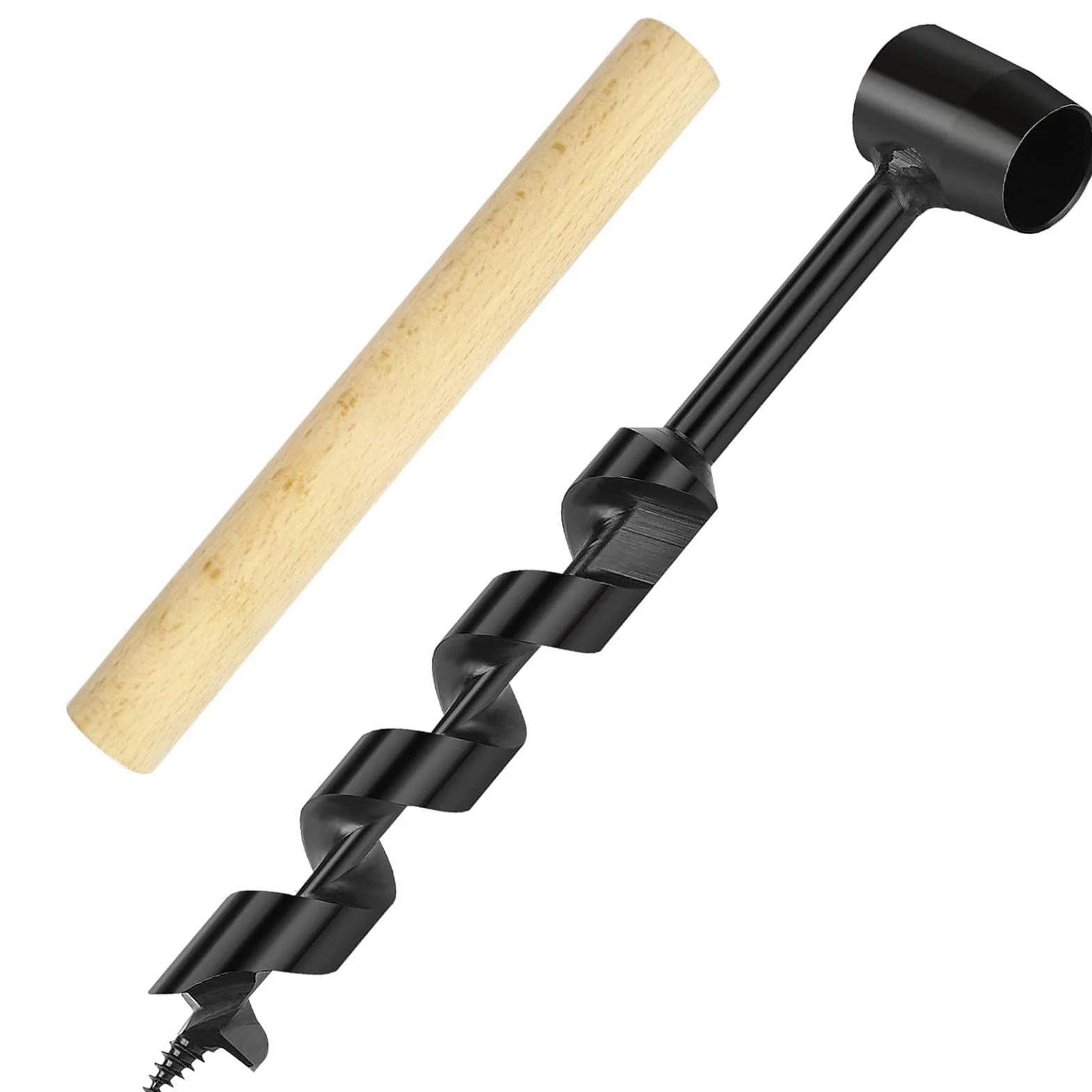 Taladro Manual de Barrena para Exteriores, Broca Manual Multiusos de Supervivencia para Acampar, Al Aire Libre, Bushcrafting