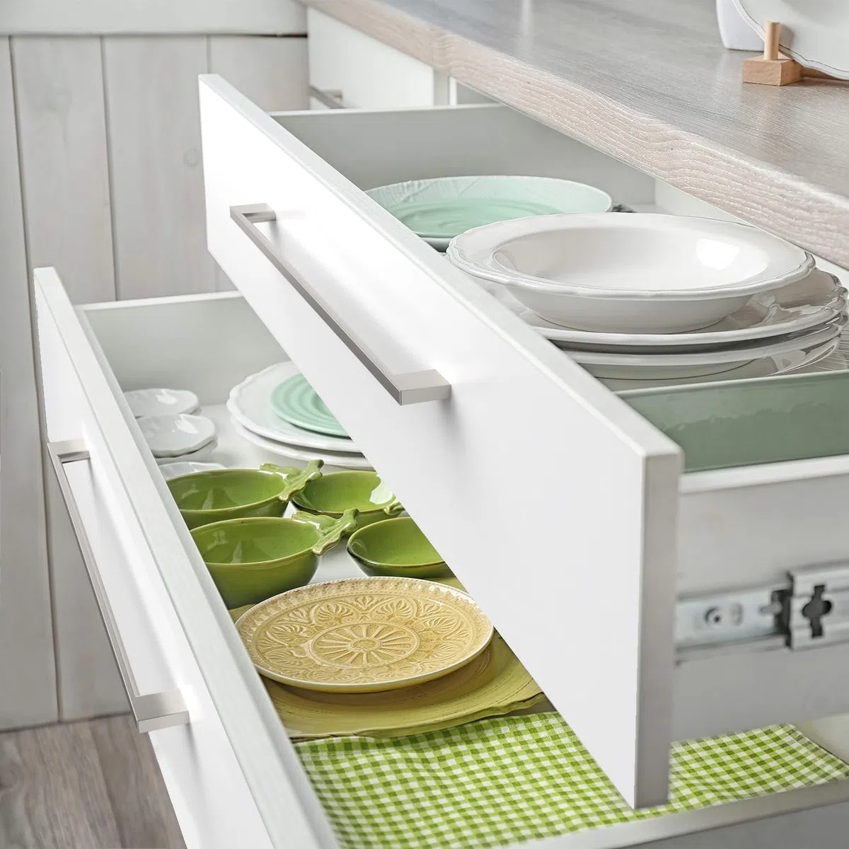 SYZOW 6 Pieza Mango del Gabinete de níquel cepillado 224mm agujero mango de la puerta de la cocina central cajón Mango del Gabinete de la cocina