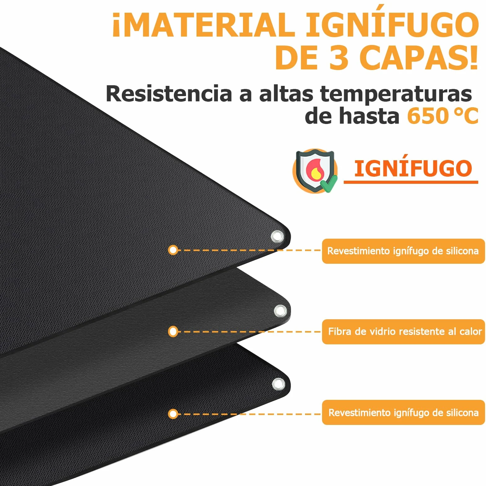 Alfombra Ignifuga para Chimenea, Alfombra Chimenea Ignifuga, Protector Suelo Chimenea, Alfombra de Fibra de Vidrio recubierta de Silicona, Alfombra Ignífuga para Chimenea y Estufa (100 * 120CM)