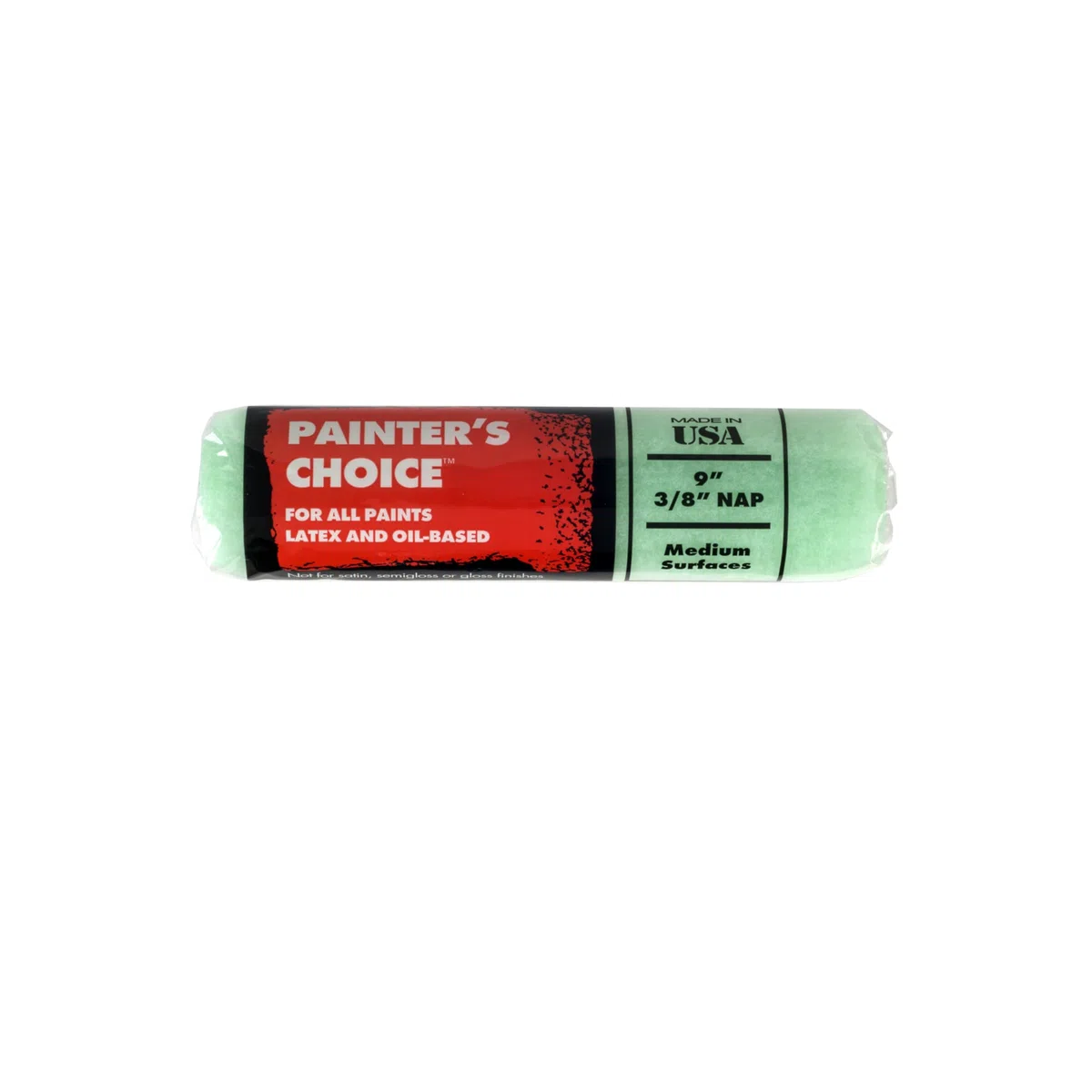 Wooster R275-9 - Rodillo de pintura, siesta de 3/8 pulgadas, 9 pulgadas de largo, cubierta de tela de punto, menta, verde