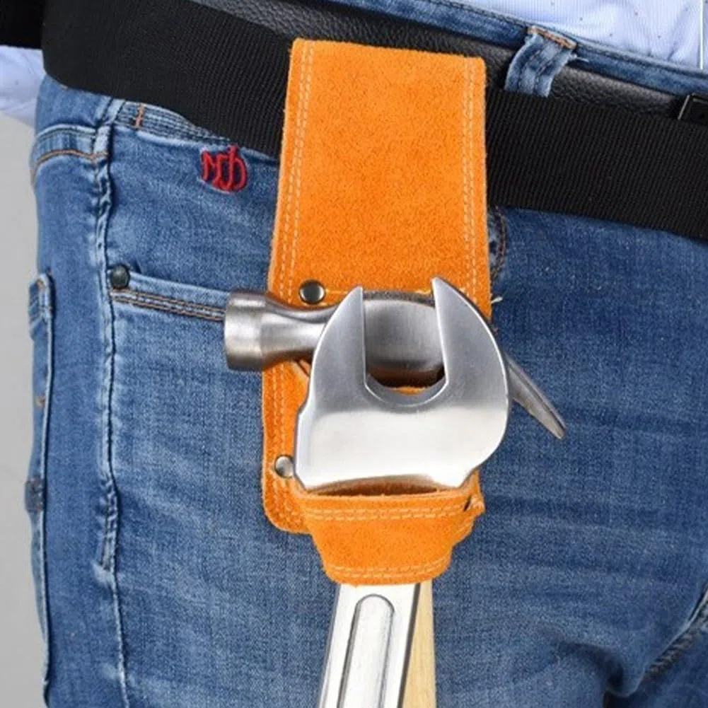 Soporte de martillo para cinturón, soporte de herramientas de acero resistente, práctico almacenamiento y acceso de herramientas, para construcción, electricista