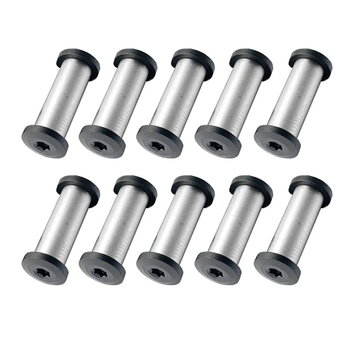 10 unidades de espárragos de mango de cuchillo, remaches, tuerca, tornillo, fijaciones (M4*19)