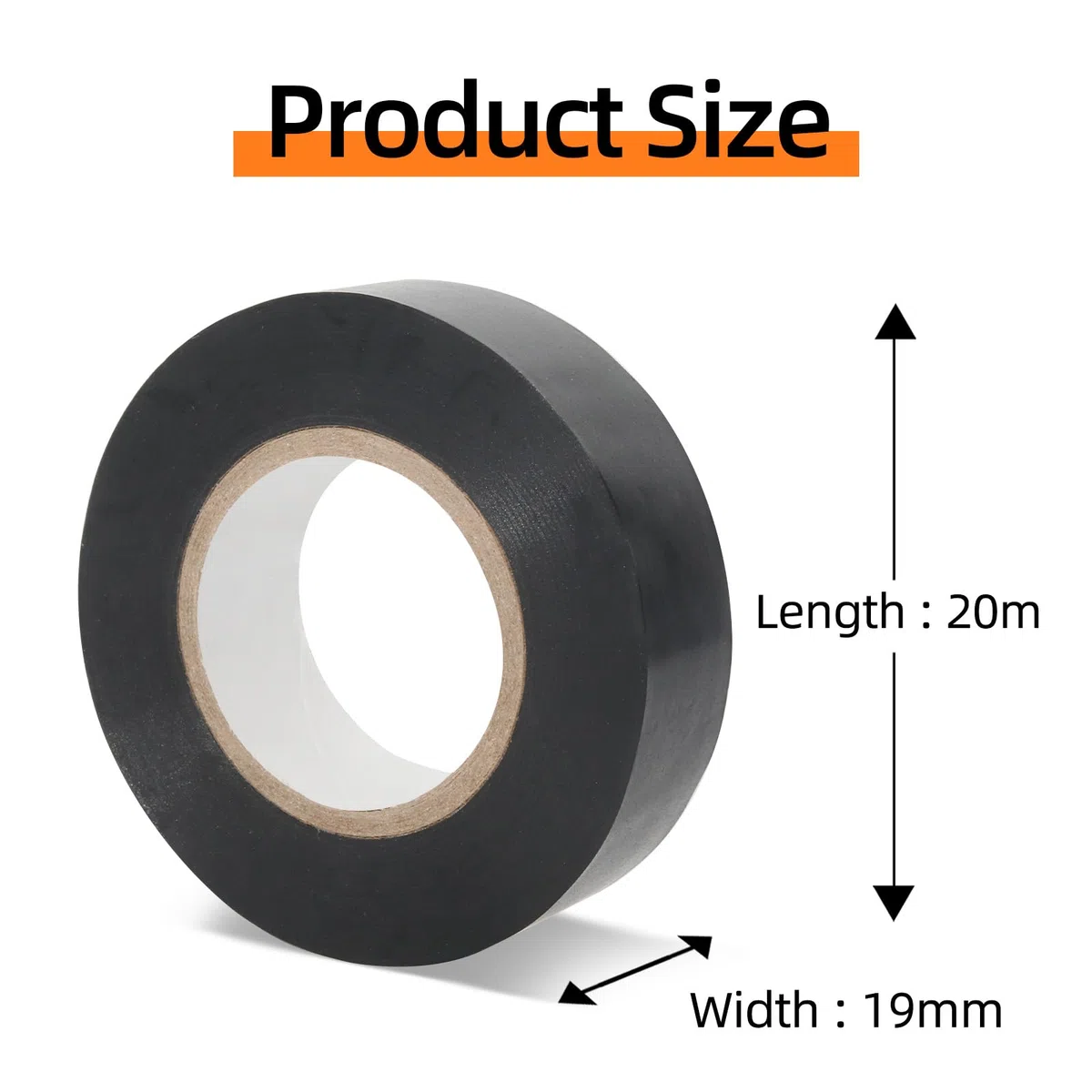 QILIMA Cinta aislante multicolor, 19 mm x 20 metros, paquete de 6 Cinta aislante de PVC autoadhesiva muy flexible, resistente a la abrasión y fuerte para agrupar, reparar y proteger cables.