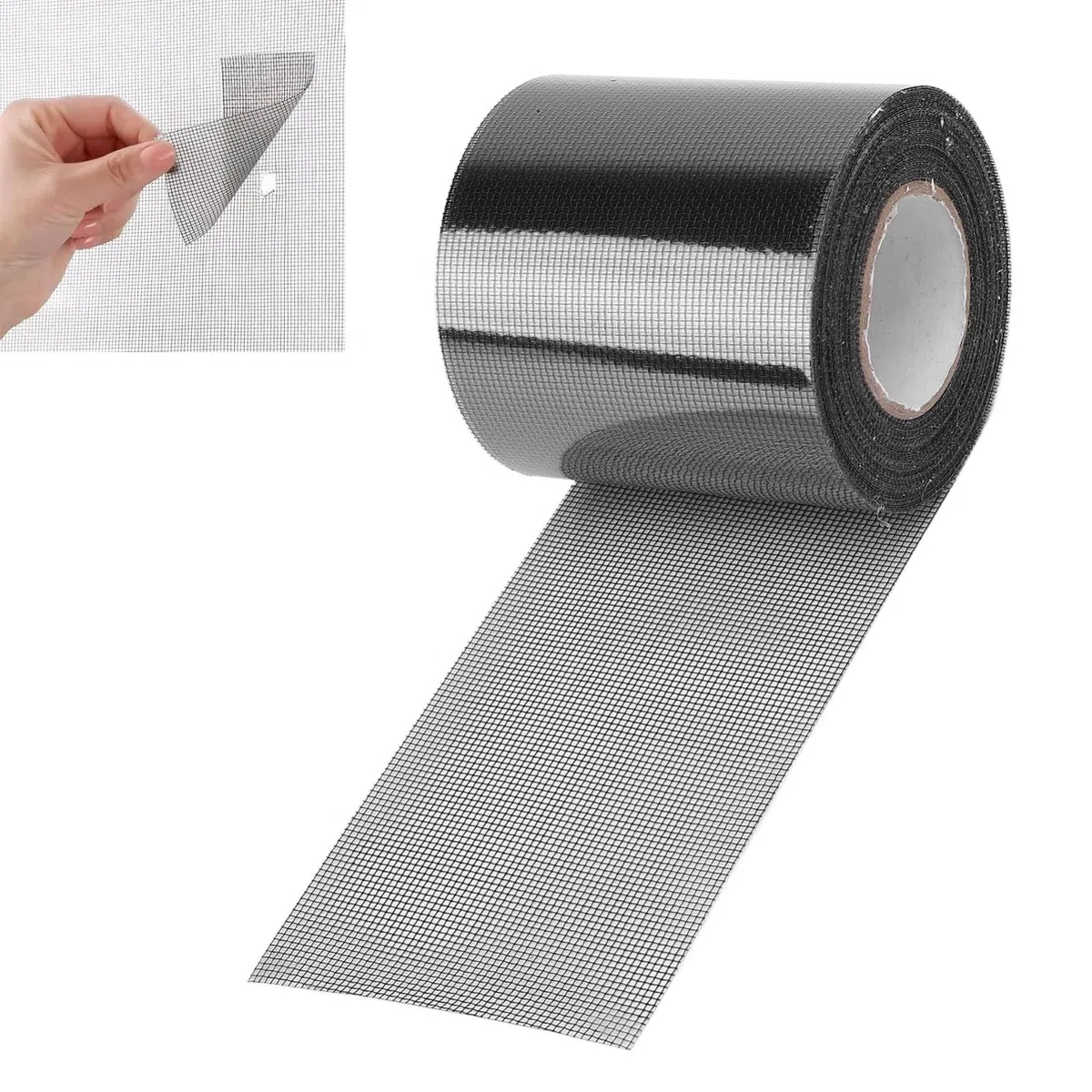 Cinta Reparadora de Mosquitera 8 cm x 9 m, Gran Tamaño Reparación Parches Mosquitera Autoadhesiva, Cinta de Reparación de Fibra Vidrio, para Reparar Mosquiteros Ventanas Puerta Pantalla Reparacións