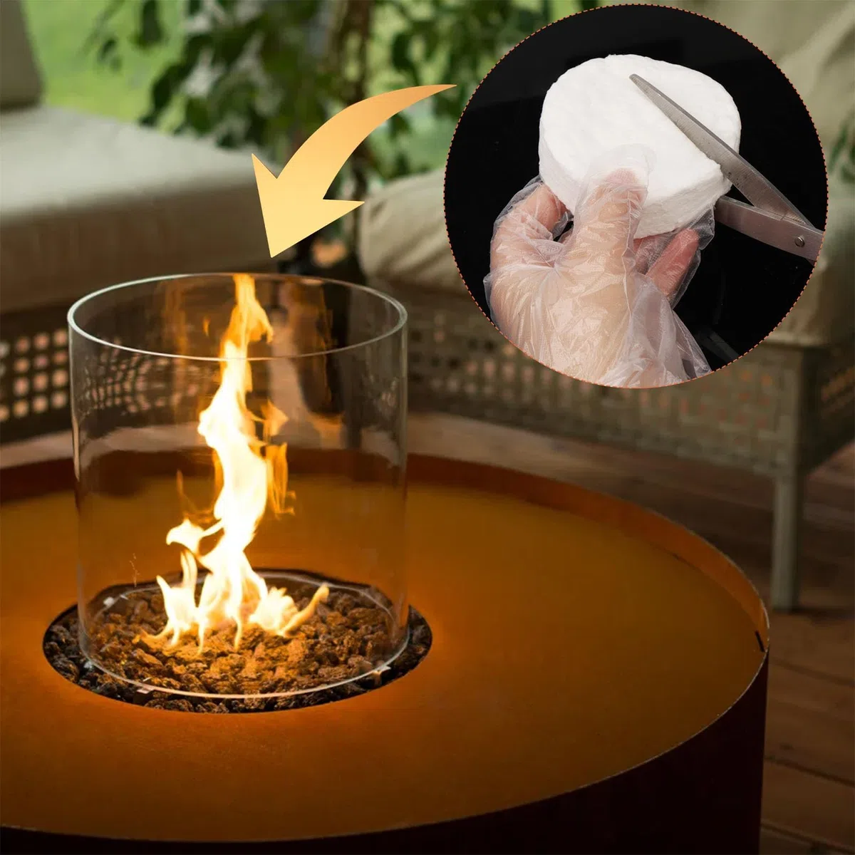 14 Piezas de Lana Cerámica para Bioetanol 85x85x25mm Lana Cerámica Esponja Cerámica para Chimeneas de Etanol Chimenea de Gel de Mesa Interior Estufa de Bioetanol