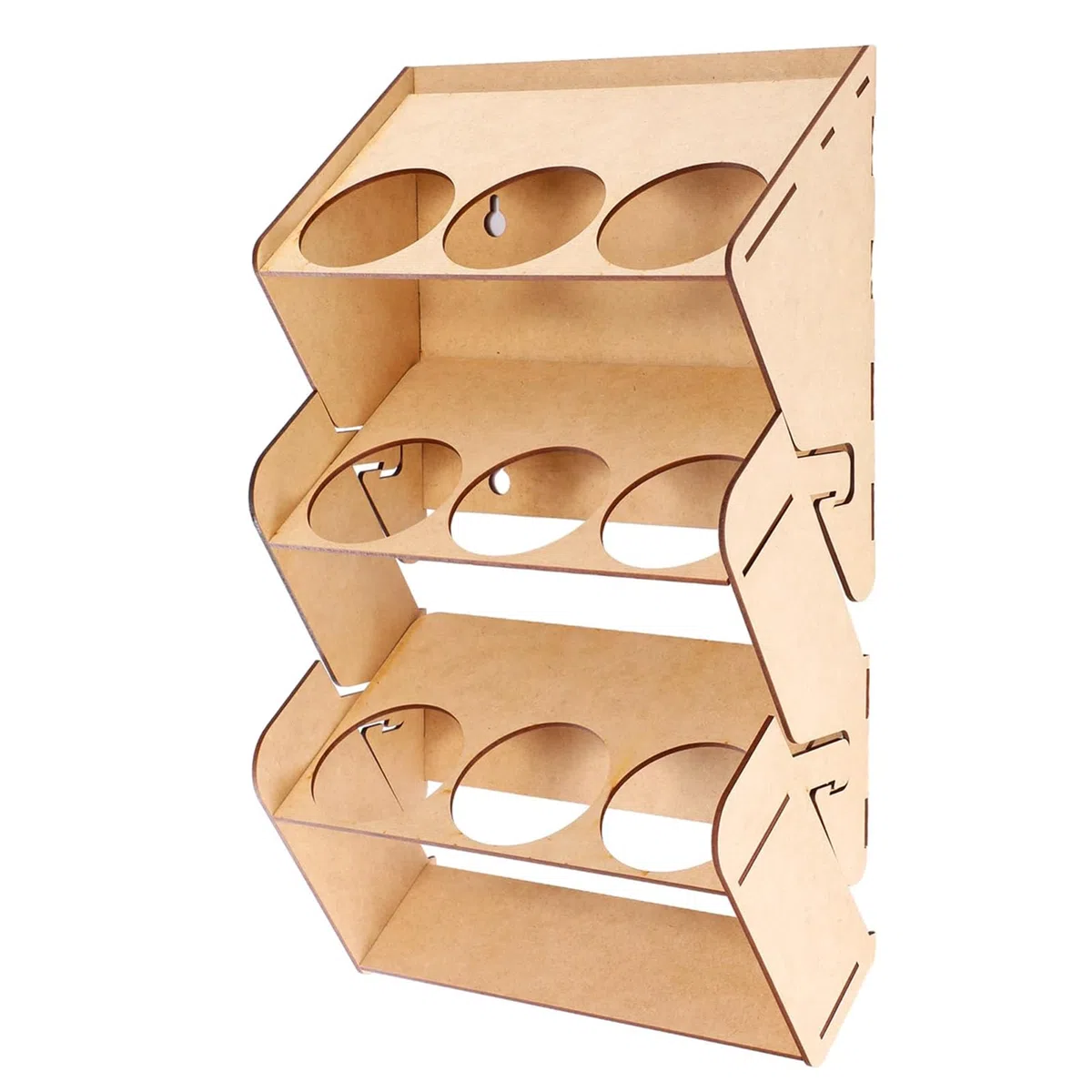 Estantería de pared para botes de spray – 41,9 x 25,4 cm, organizador de madera de varios niveles, contenedor para aerosol | Eficiente bandeja de 3 niveles que mejora la organización del espacio de