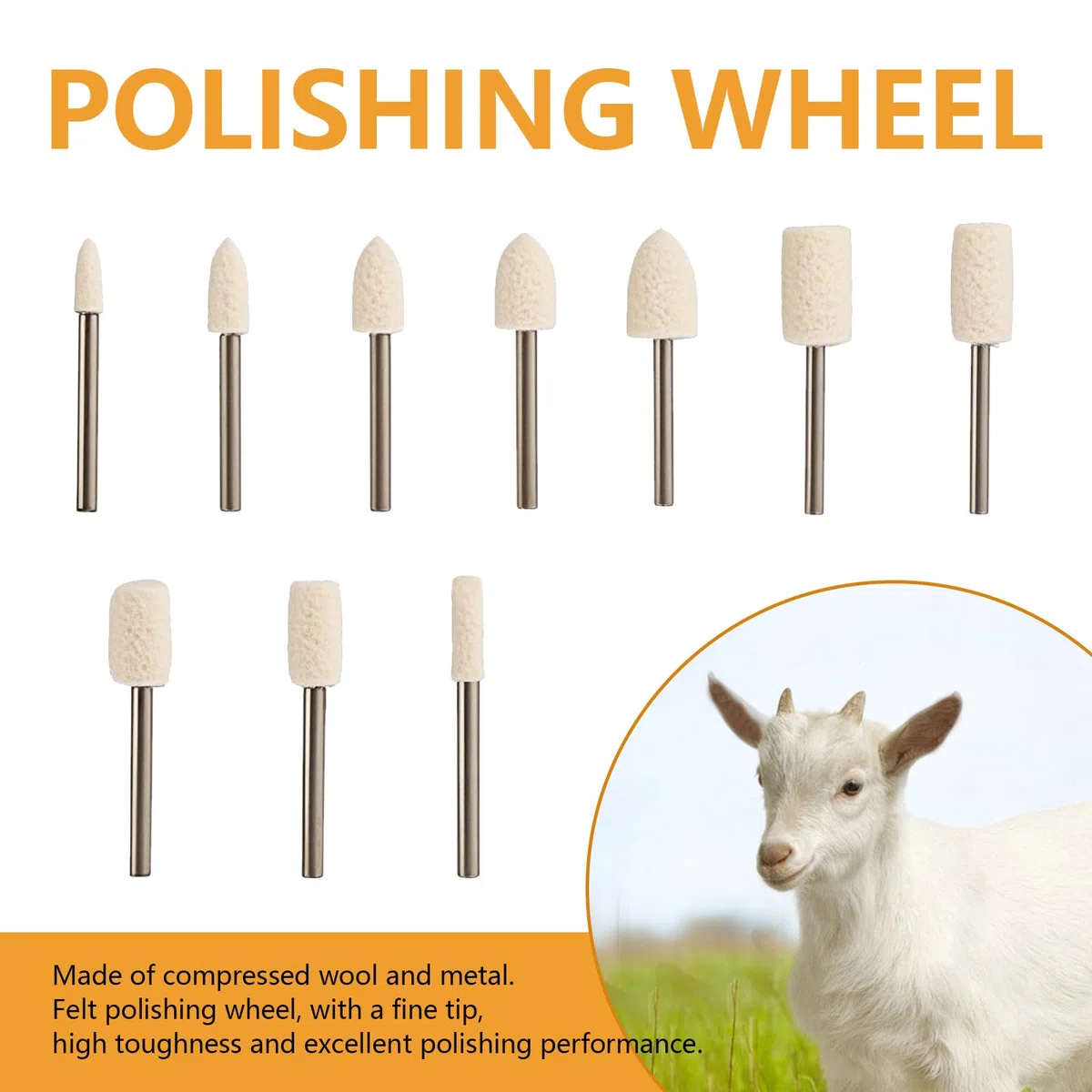 140 pz Rueda de pulido para Pulir,Juego de Ruedas Pulidoras,Lana Fieltro Pulido Taladro Amoladora Cepillos de Rueda,Accesorios de Pulidoras Ferramientas Rotativas Dremel con Mango para Joyería,Madera