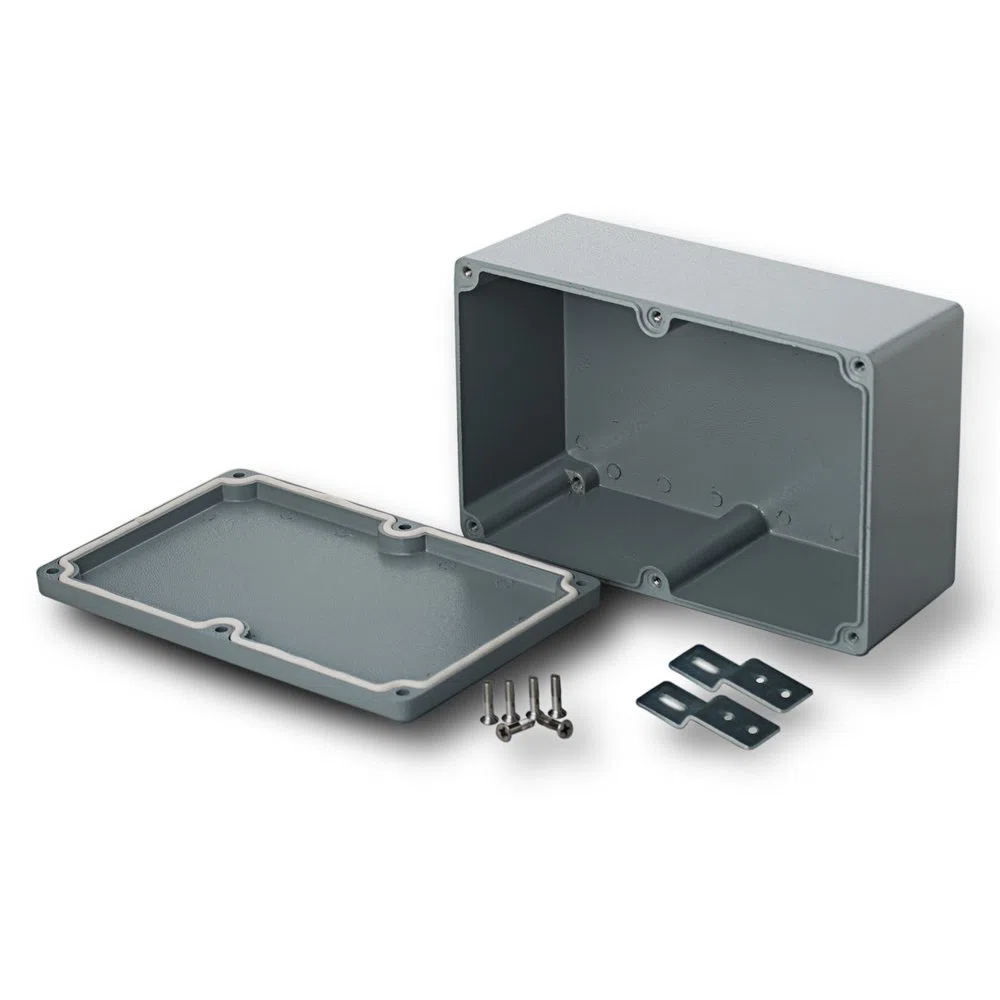 EDI-TRONIC carcasa caja recinto industrial vacío en aluminio 120x80x55mm FA2 IP66