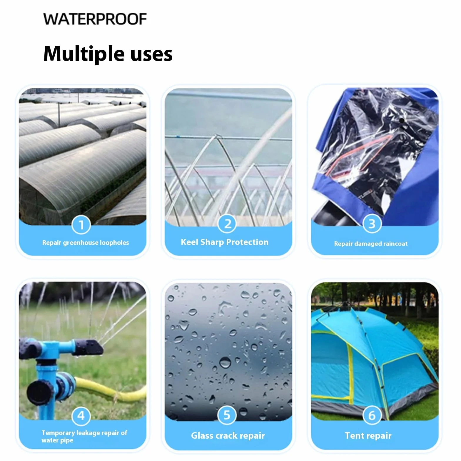 Cinta de Reparación para Invernadero, de Alta Resistencia, Duradera, Resistente al Agua, Antienvejecimiento, Transparente, se Utiliza para Reparación de Daños de Invernadero 25m x 150 mm