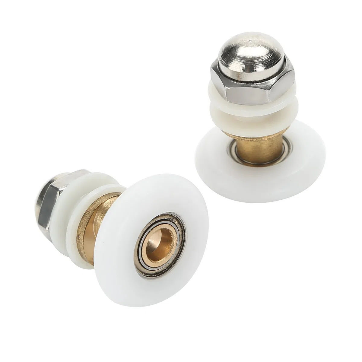 LESOLEIL Ruedas para Puerta de Ducha - Ruedas Mampara Ducha de 25mm Rodamientos Puertas Correderas Rodillo Puerta 8 Piezas