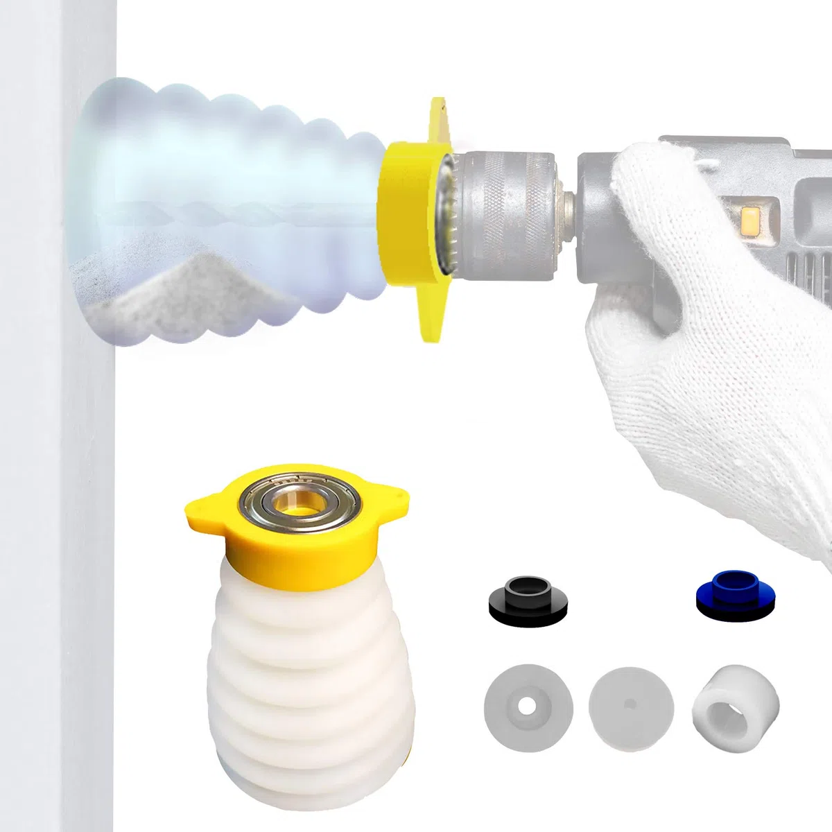 Recoge Polvo Taladro,Colector de Polvo de Taladro Electrico Caucho estirable Colector de Polvo para Taladro,Eléctrico Taladro Cubierta de Polvo para Taladras en Horizontal o Vertical