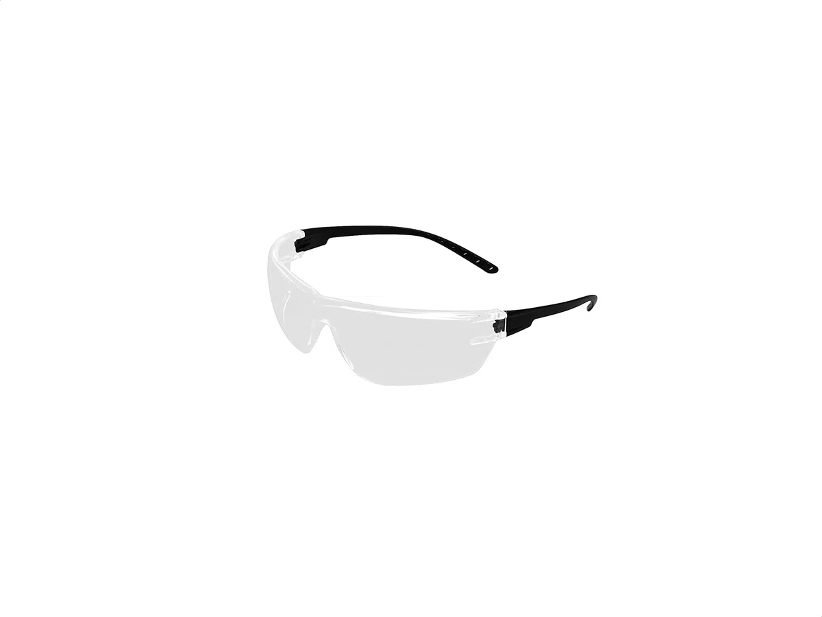 Amazon Basics Gafas de seguridad (Transparente/negro), antivaho, paquete de 12