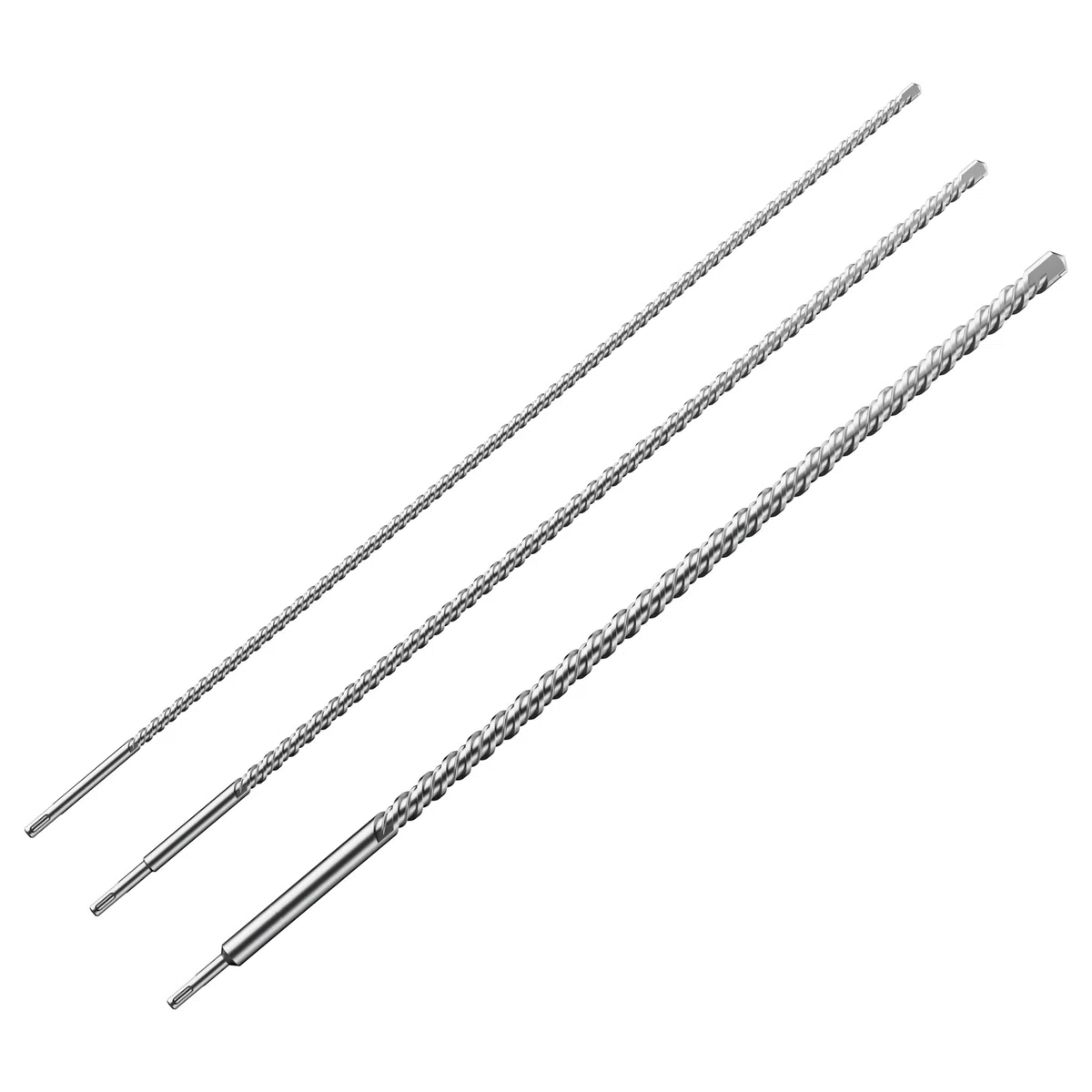 Set 3 brocas SDS 1000mm, profundidad de perforación 870mm Ø12/16/24mm brocas de avance para martillo