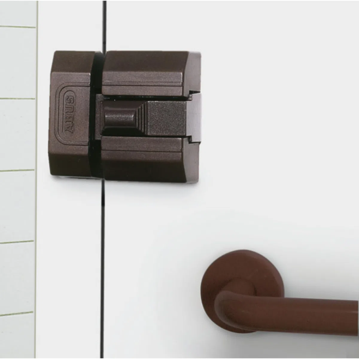 ABUS Pestillo deslizante para puerta SR30 - cierre extra sin llave para puertas y ventanas - para abrir elementos hacia la izquierda y hacia la derecha - diseño compacto para sitios reducidos - blanco