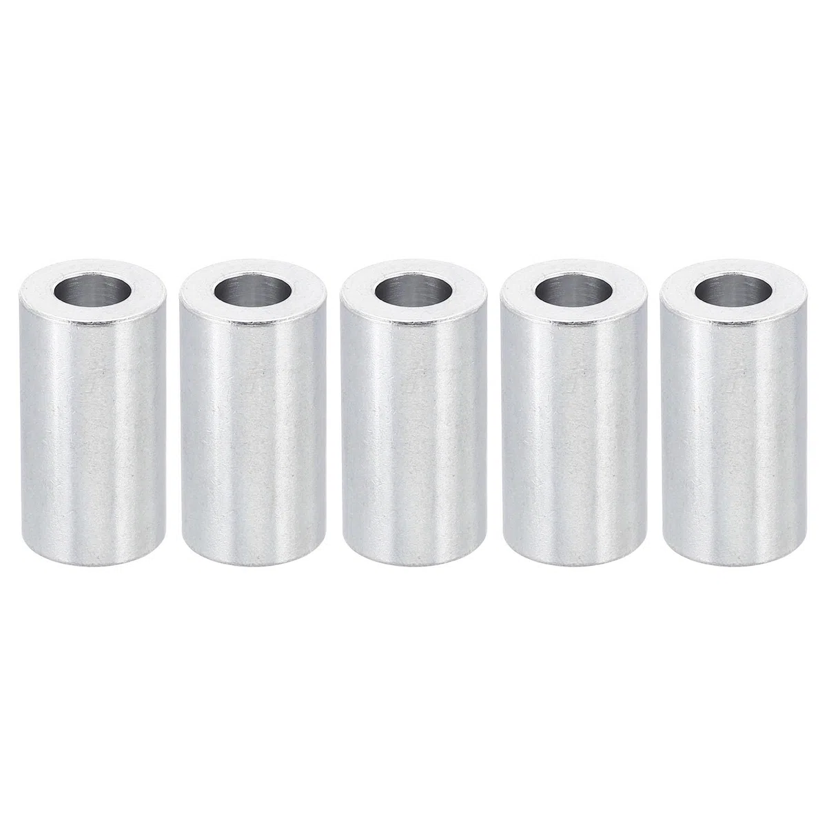 PATIKIL M8 Separadores de Aluminio, 5pcs Espaciador Redondo de Metal Espaciadores Metálicos de Aleación de Aluminio para M8 Tornillo Pernos, 30x8.2x16mm (L*ID*OD)