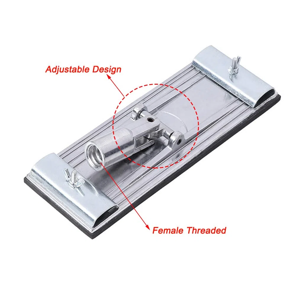 Soporte para lijadora, marco universal de papel de lija de rosca gruesa de aleación de aluminio, lijadora de techo de pared para paneles de yeso (rosca hembra)